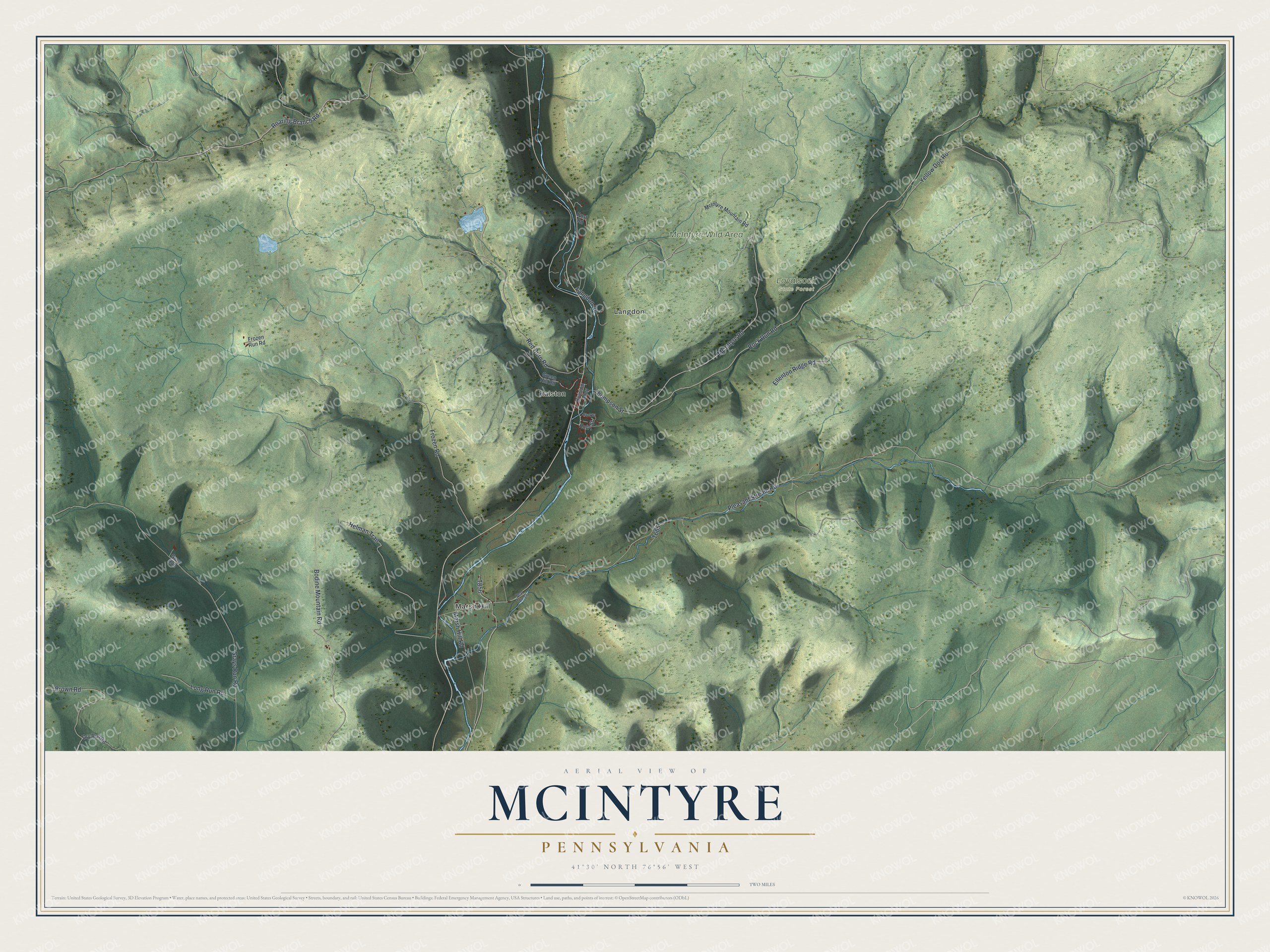 Watermarked full-map preview of McIntyre, Pennsylvania