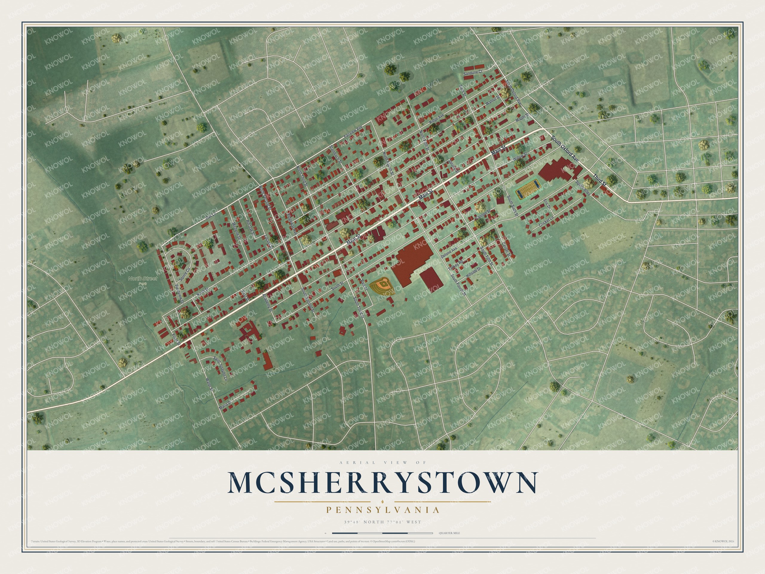 Watermarked full-map preview of McSherrystown, Pennsylvania