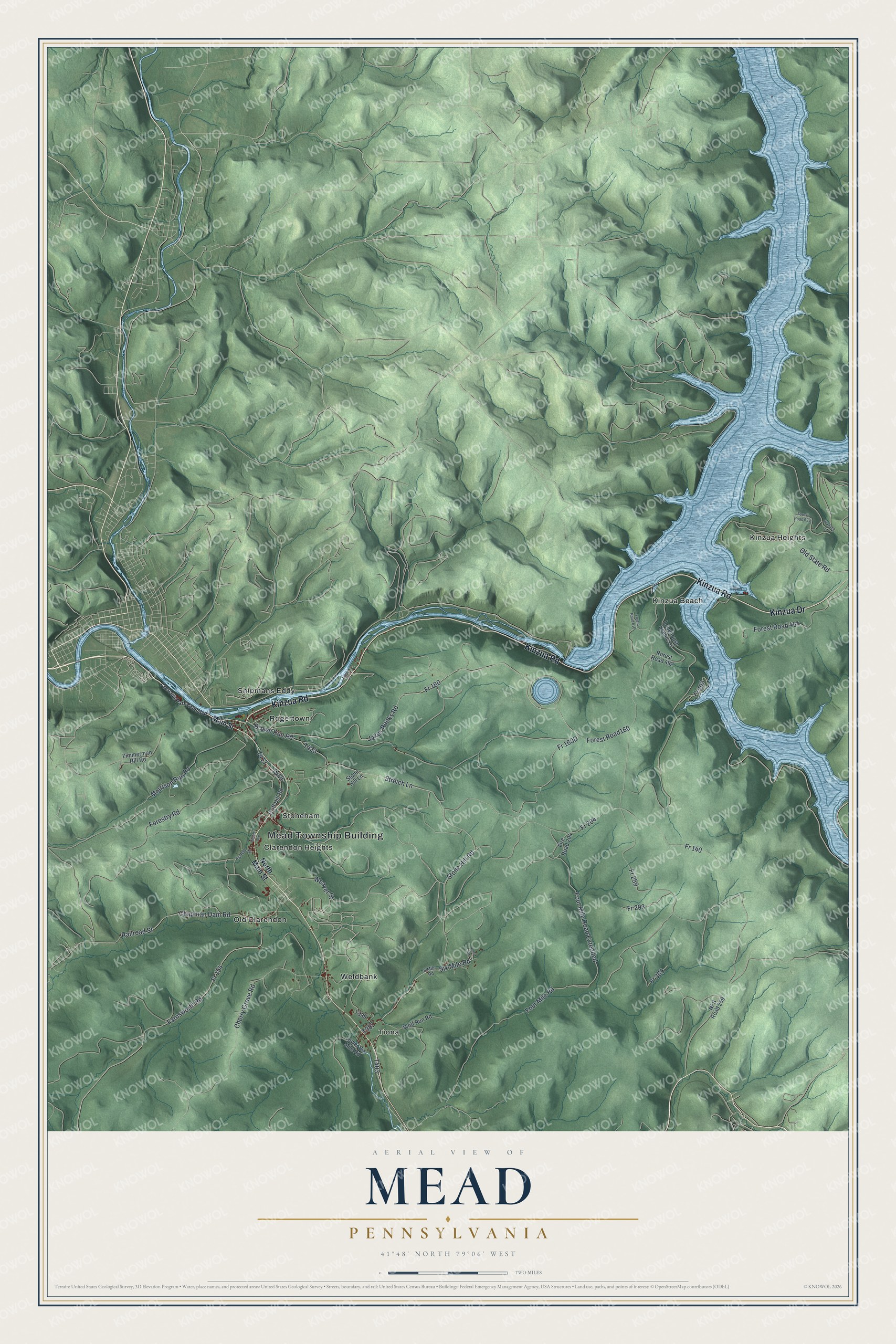 Watermarked full-map preview of Mead, Pennsylvania