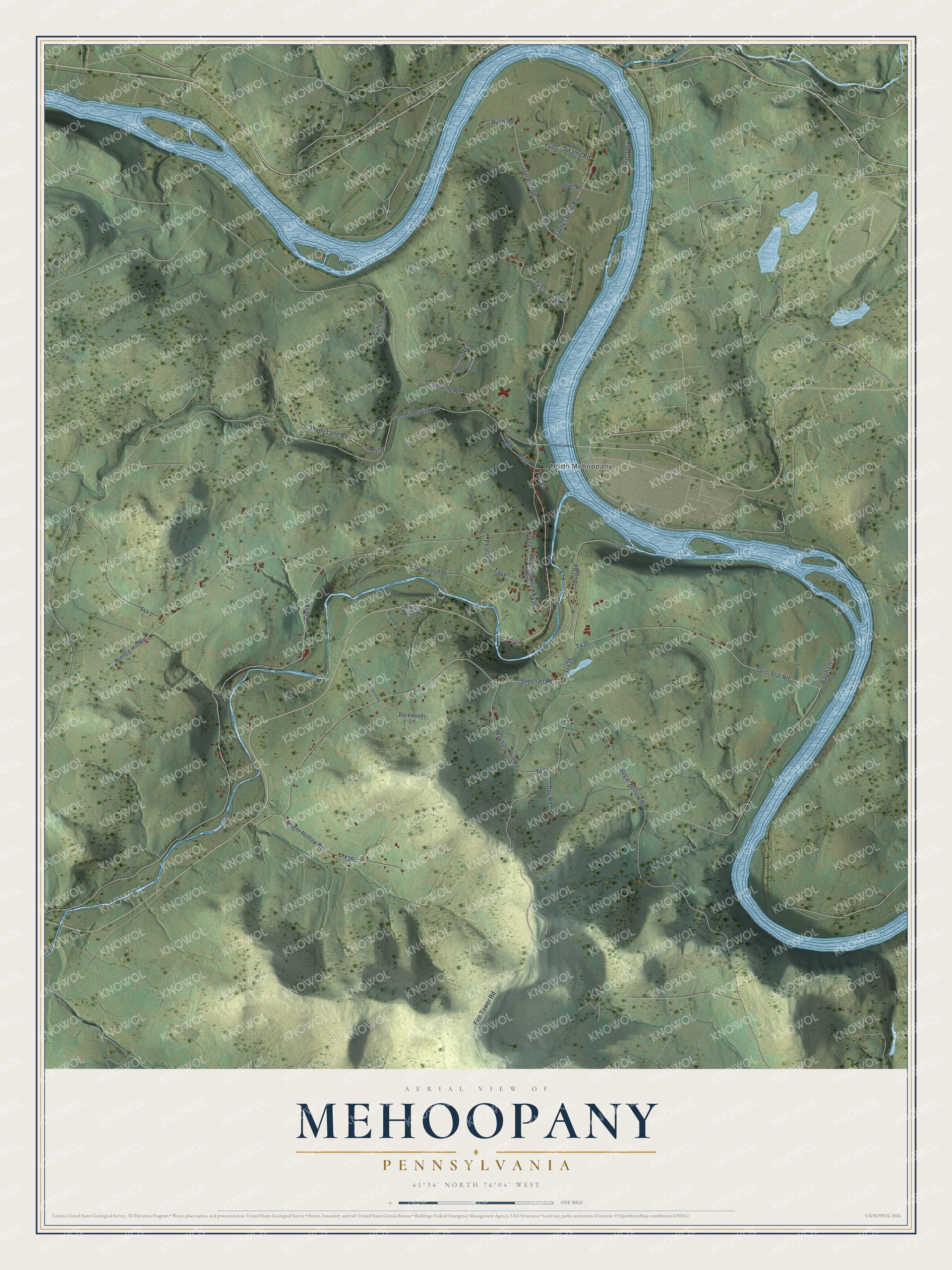 Watermarked full-map preview of Mehoopany, Pennsylvania