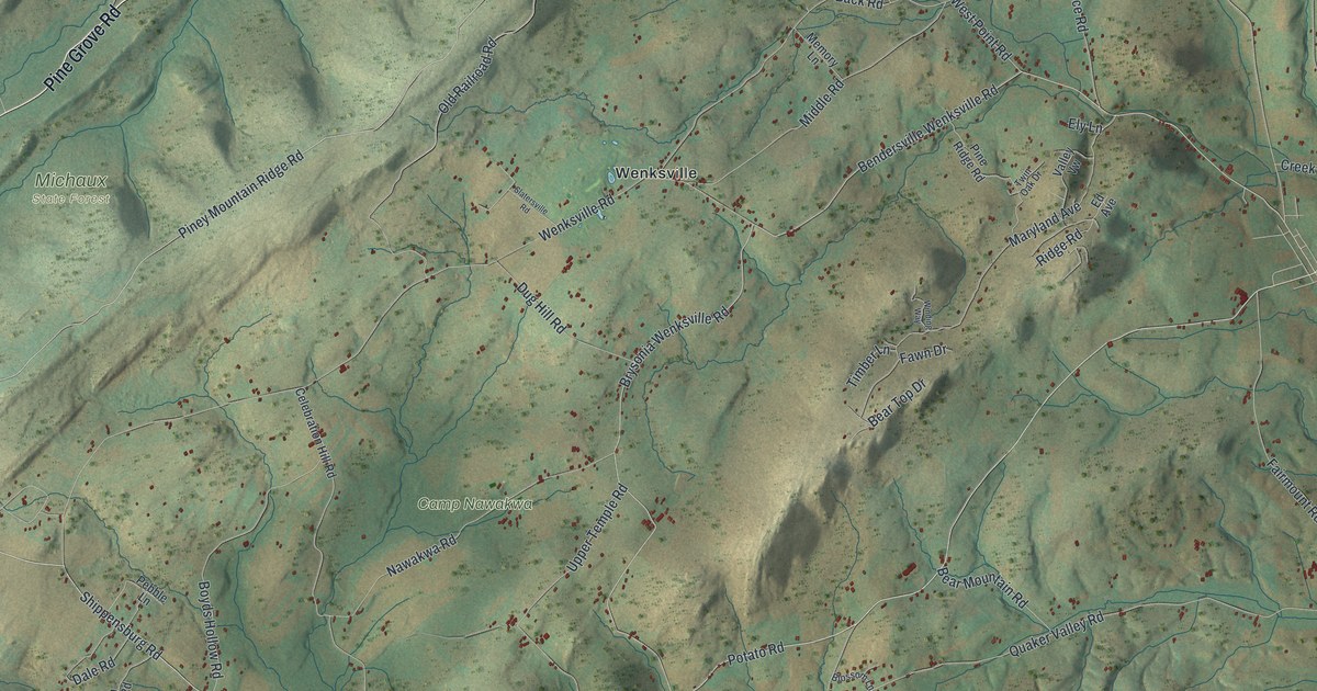 Map of Menallen, Adams County, Pennsylvania in 2026