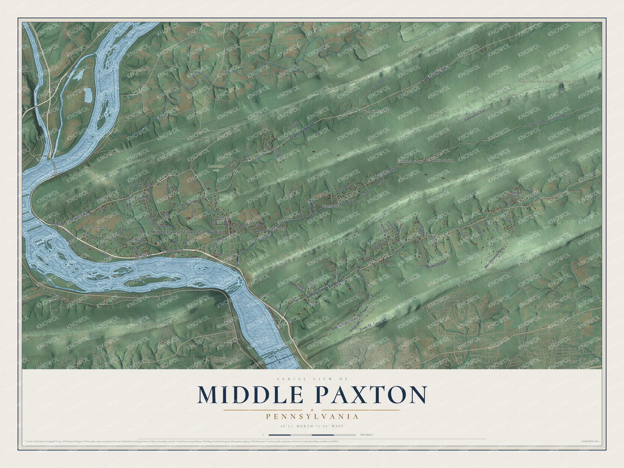 Watermarked full-map preview of Middle Paxton, Pennsylvania
