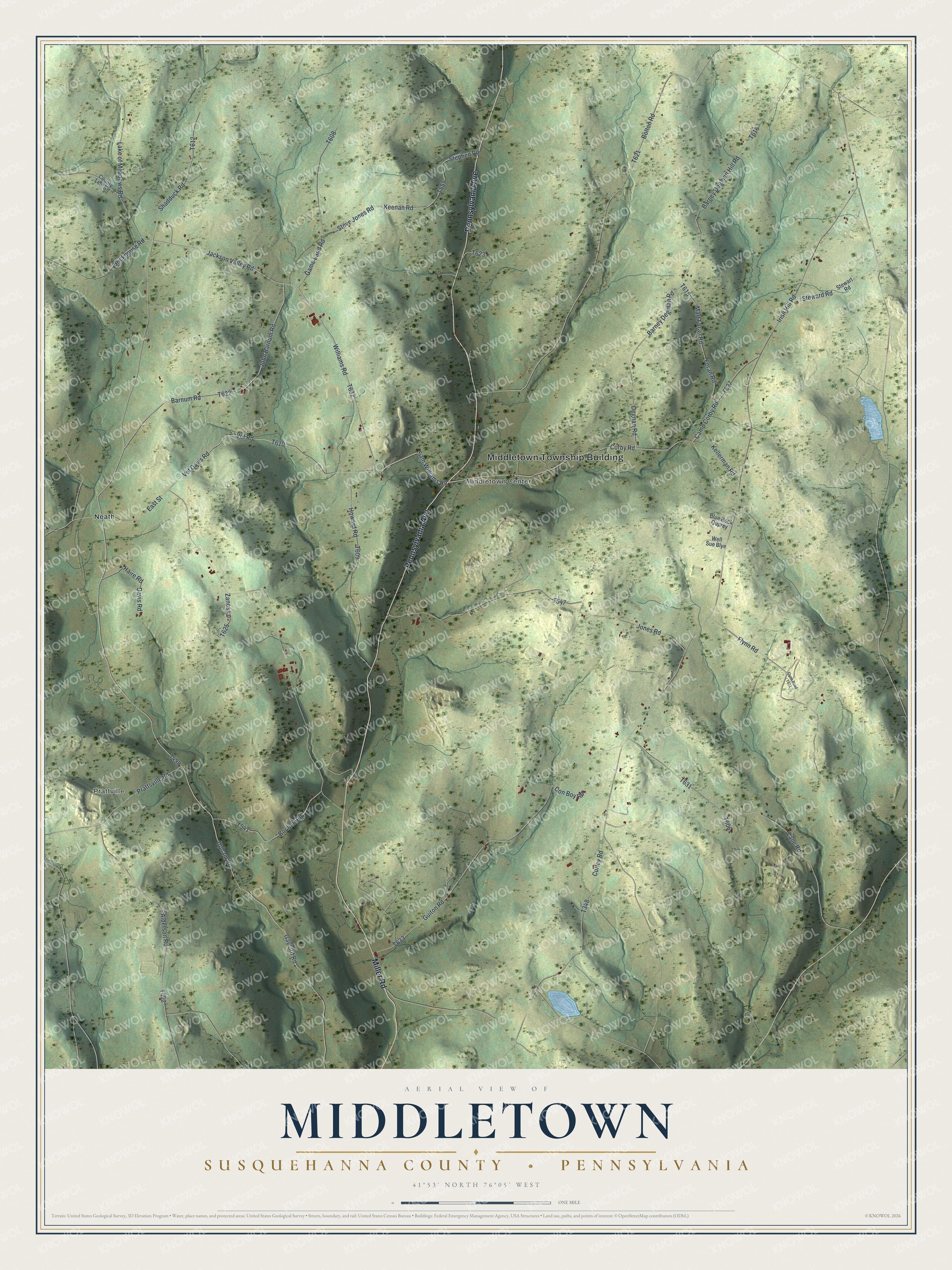 Watermarked full-map preview of Middletown, Pennsylvania