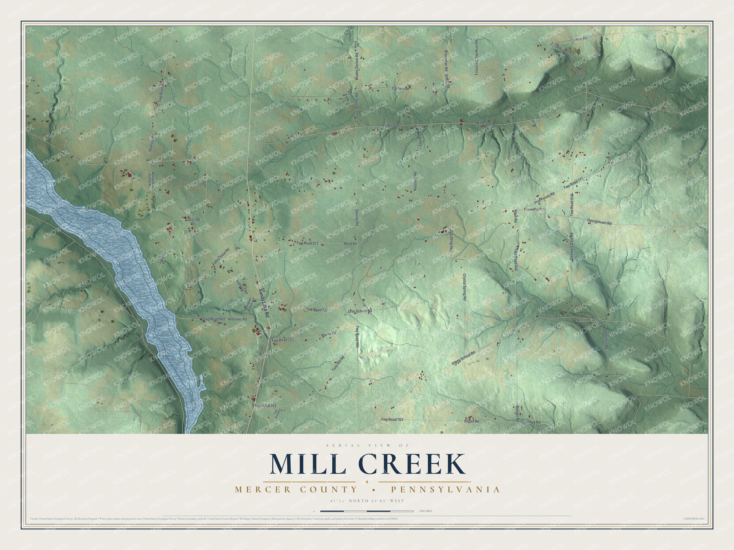 Watermarked full-map preview of Mill Creek, Pennsylvania