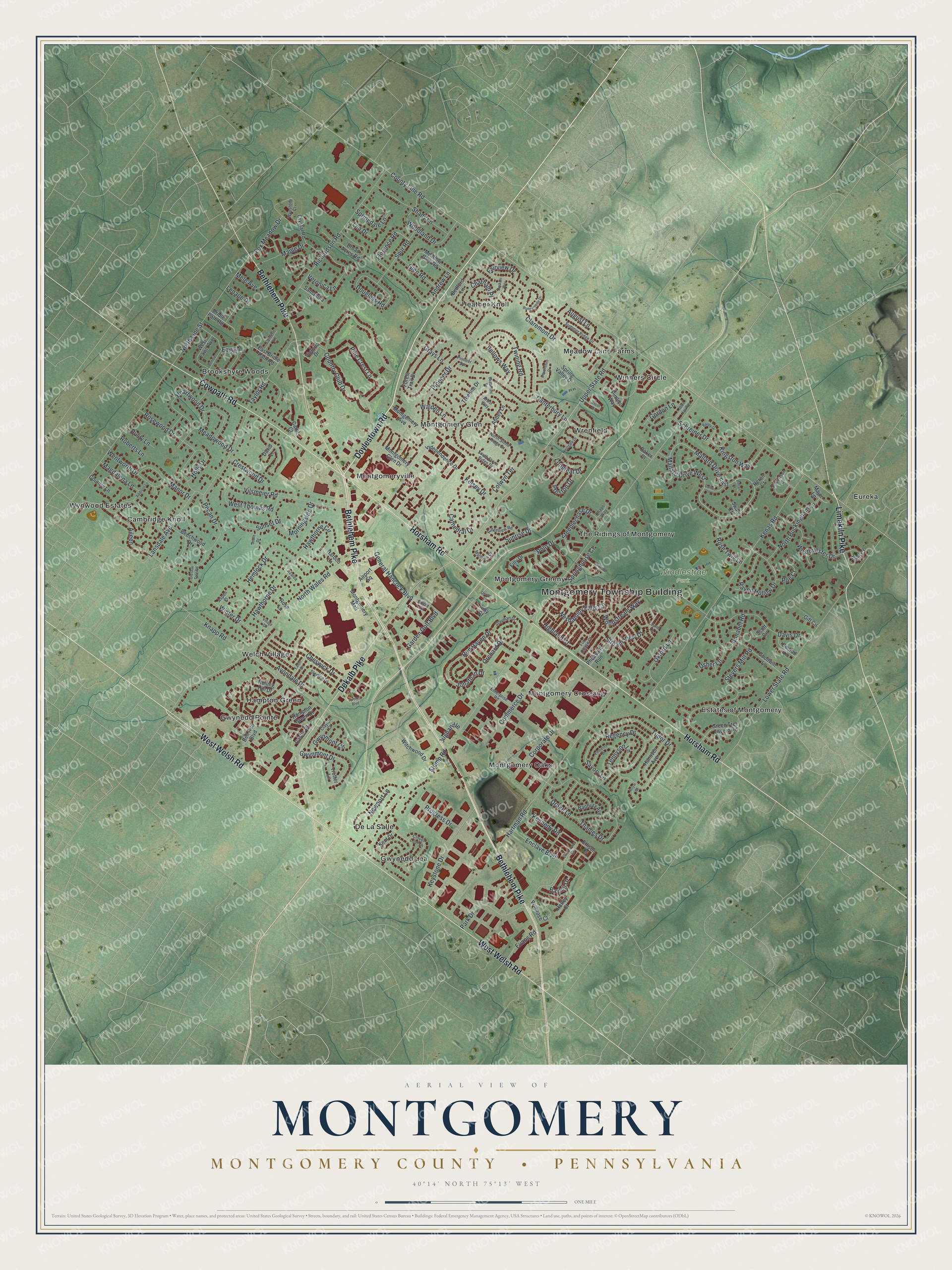 Watermarked full-map preview of Montgomery, Pennsylvania