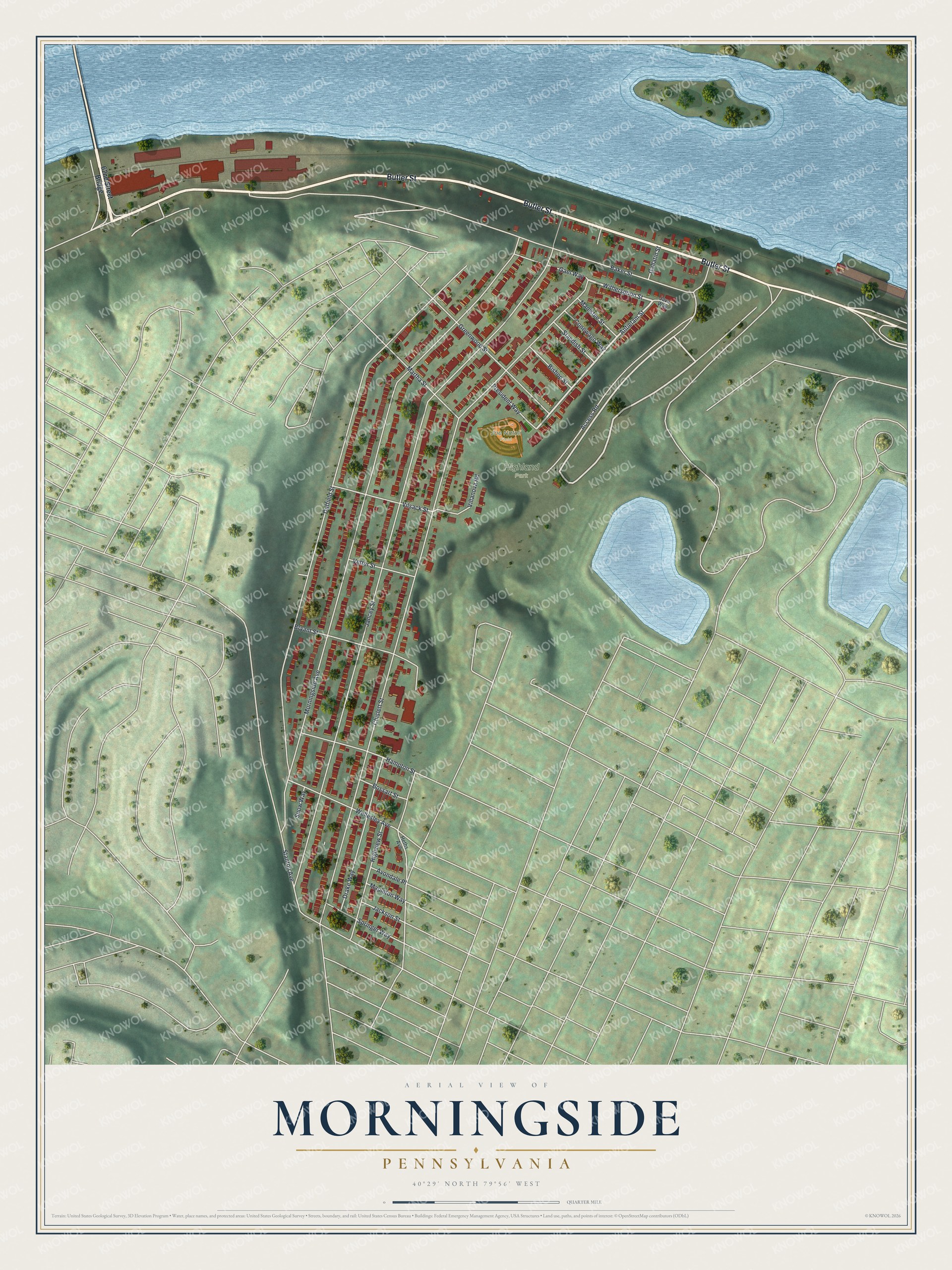 Watermarked full-map preview of Morningside, Pennsylvania