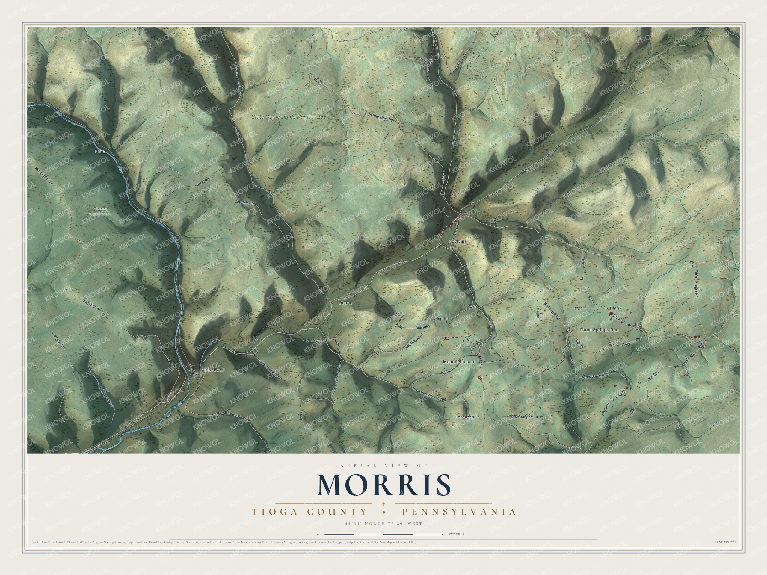 Watermarked full-map preview of Morris, Pennsylvania