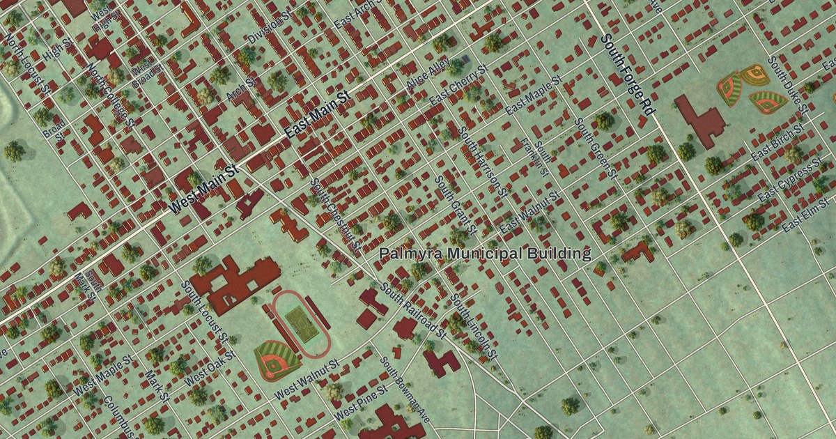 Map of Palmyra, Lebanon County, Pennsylvania in 2026