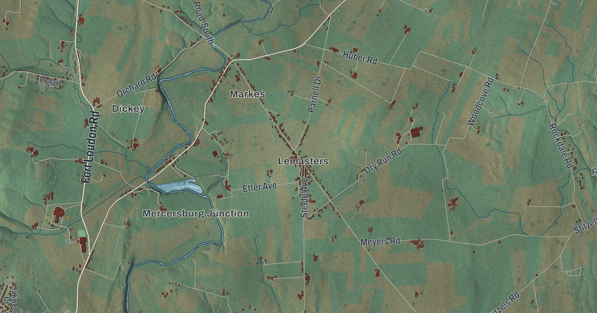 Map of Peters, Franklin County, Pennsylvania in 2026