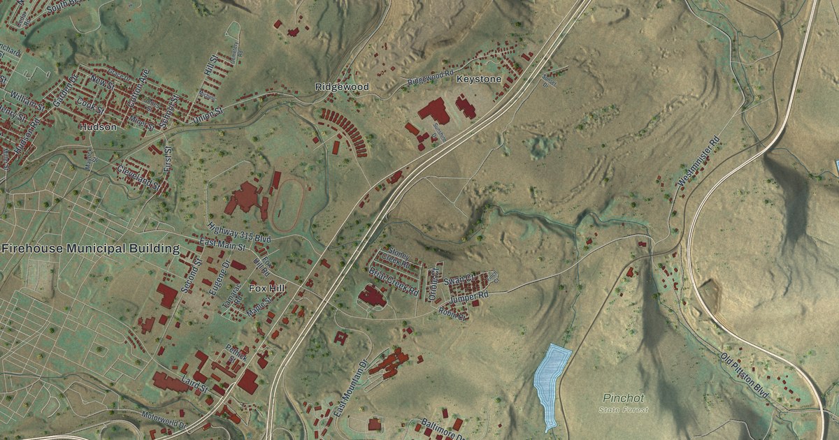 Map of Plains, Pennsylvania in 2026
