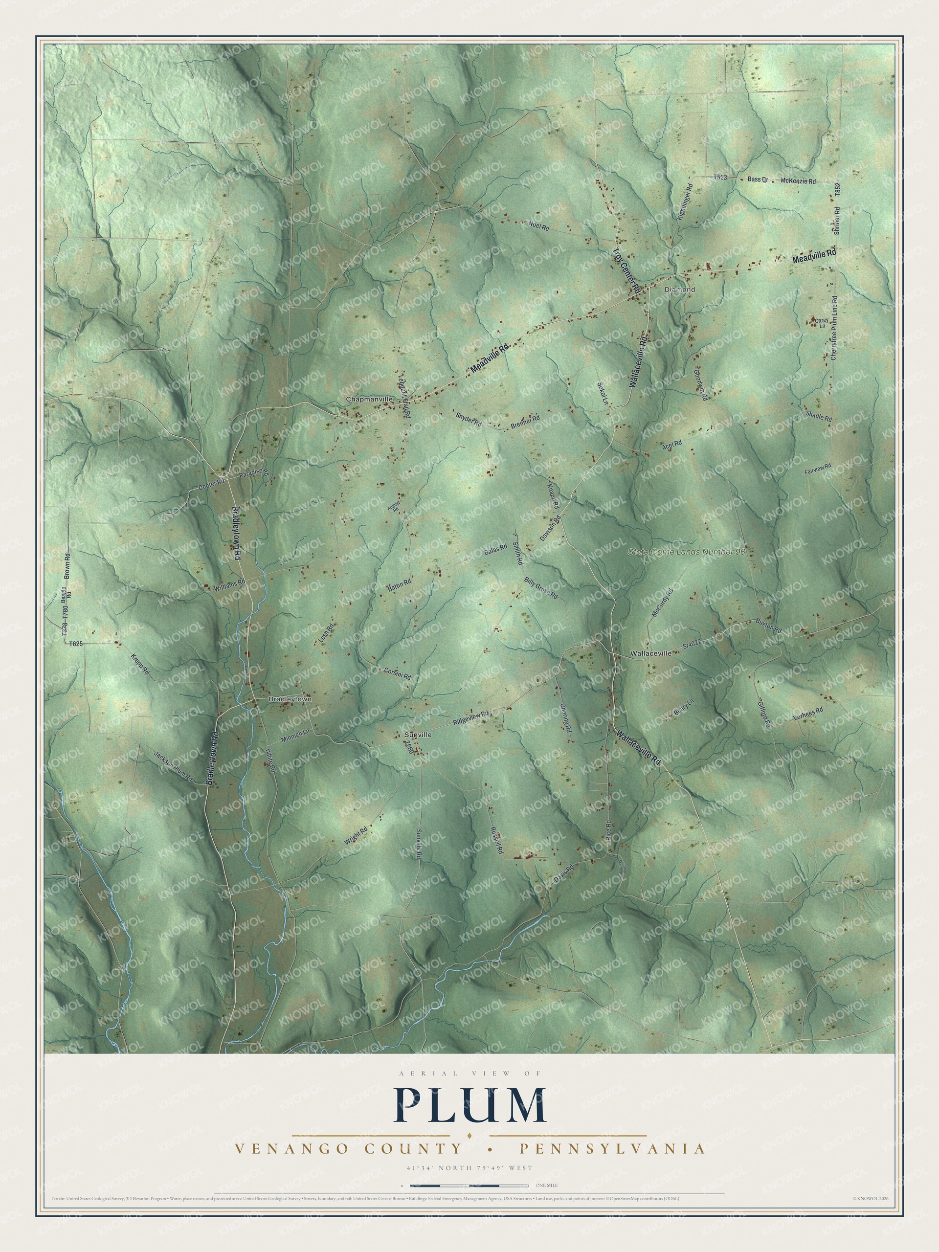 Watermarked full-map preview of Plum, Pennsylvania