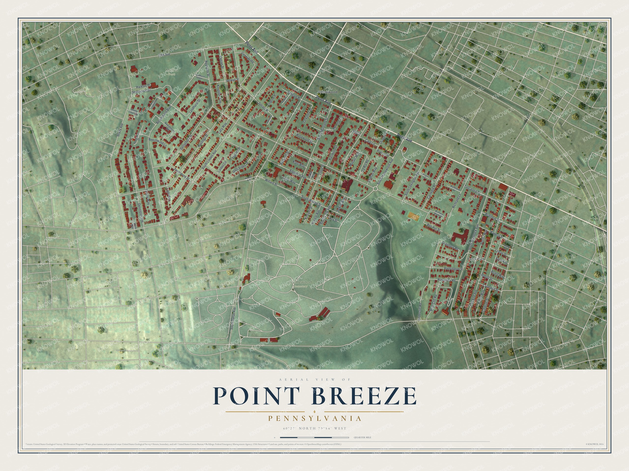 Watermarked full-map preview of Point Breeze, Pennsylvania