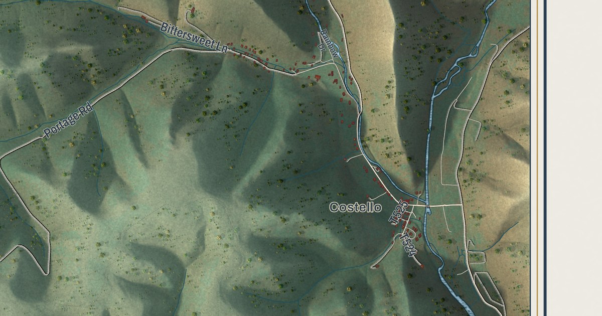 Map of Portage, Potter County, Pennsylvania in 2026