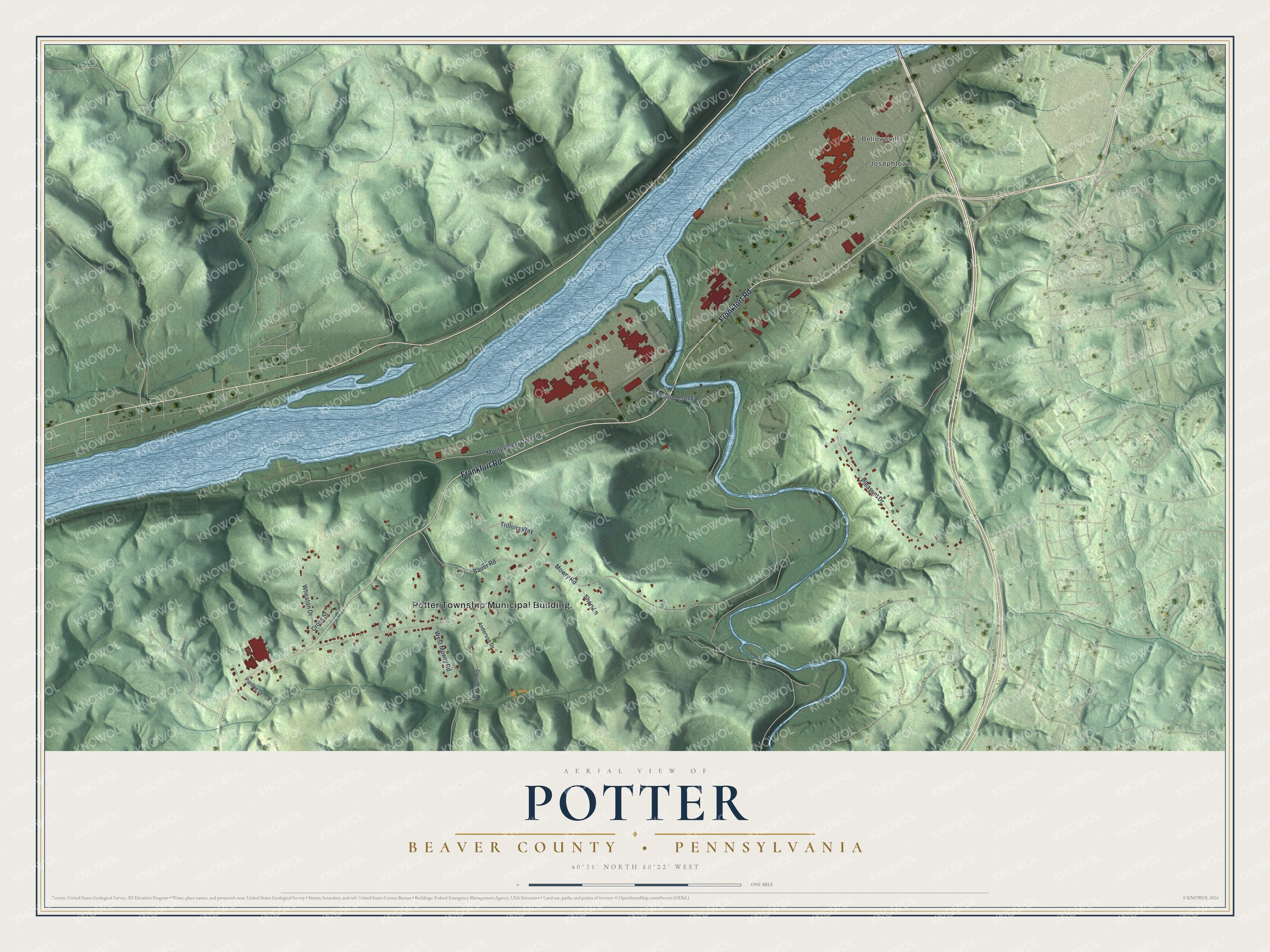 Watermarked full-map preview of Potter, Pennsylvania