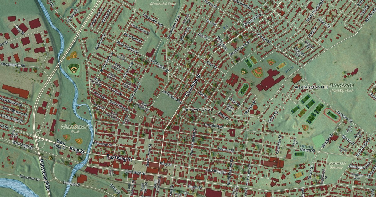 Map of Pottstown, Pennsylvania in 2026