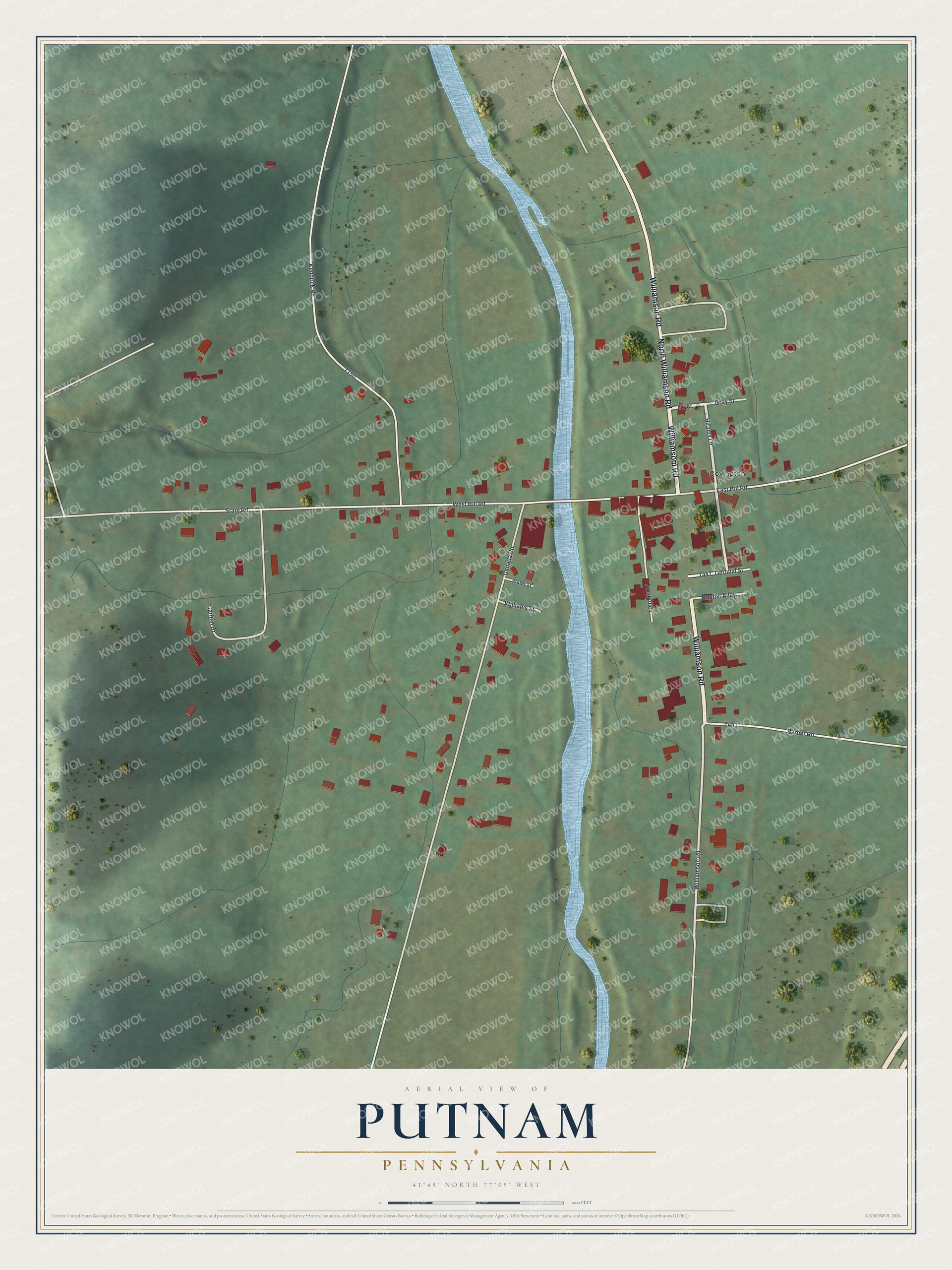 Watermarked full-map preview of Putnam, Pennsylvania