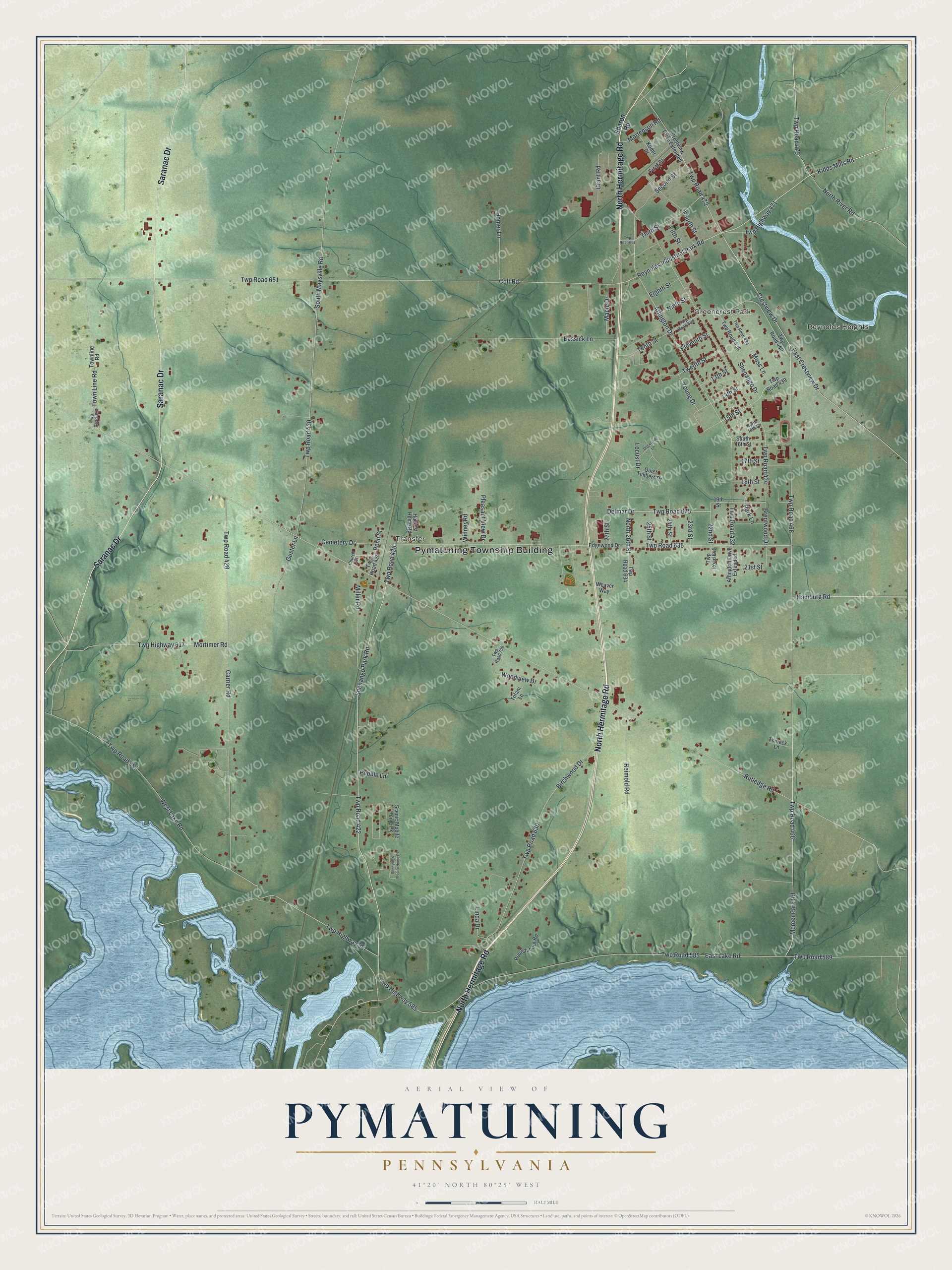 Watermarked full-map preview of Pymatuning, Pennsylvania