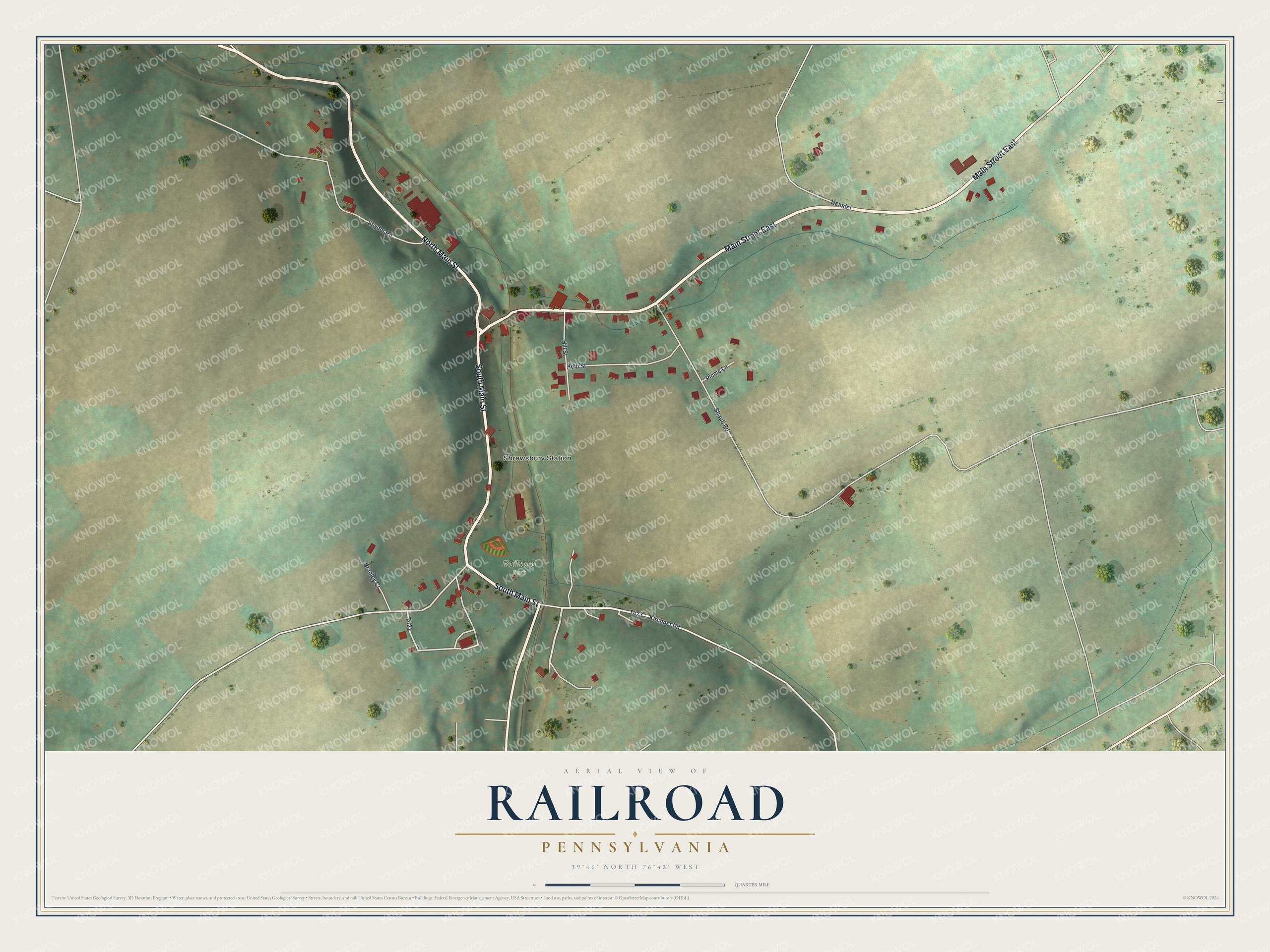 Watermarked full-map preview of Railroad, Pennsylvania