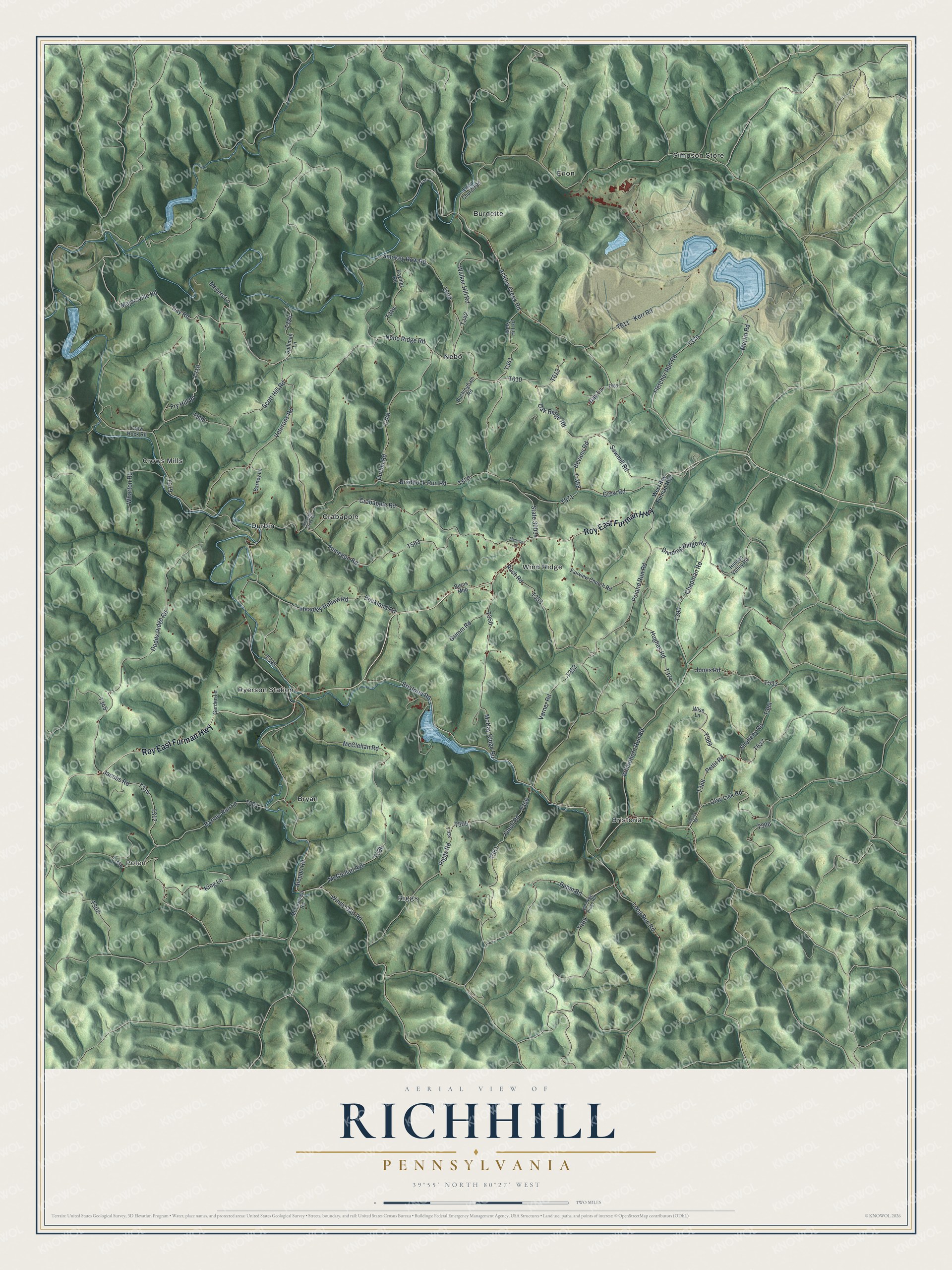 Watermarked full-map preview of Richhill, Pennsylvania