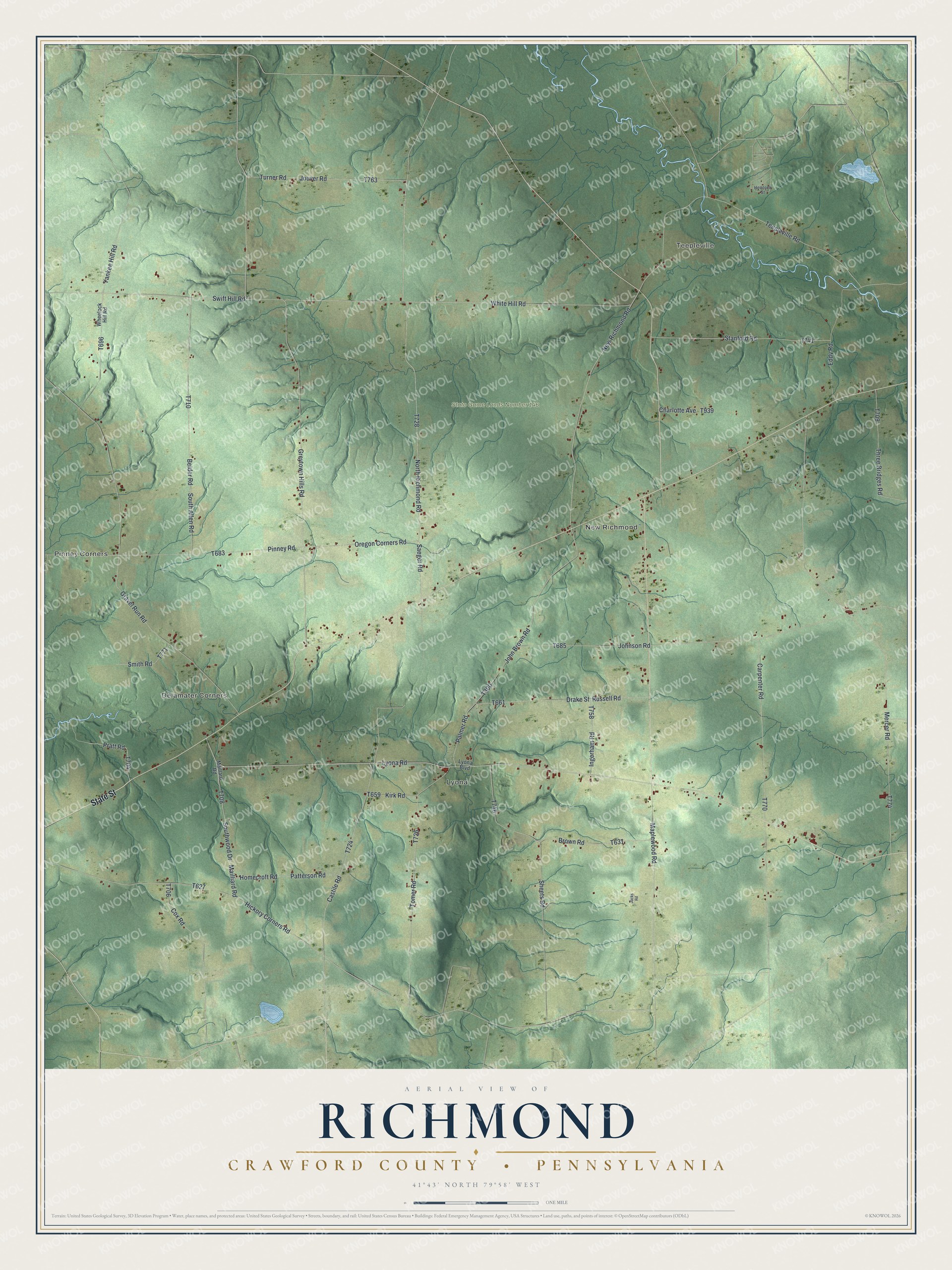Watermarked full-map preview of Richmond, Pennsylvania
