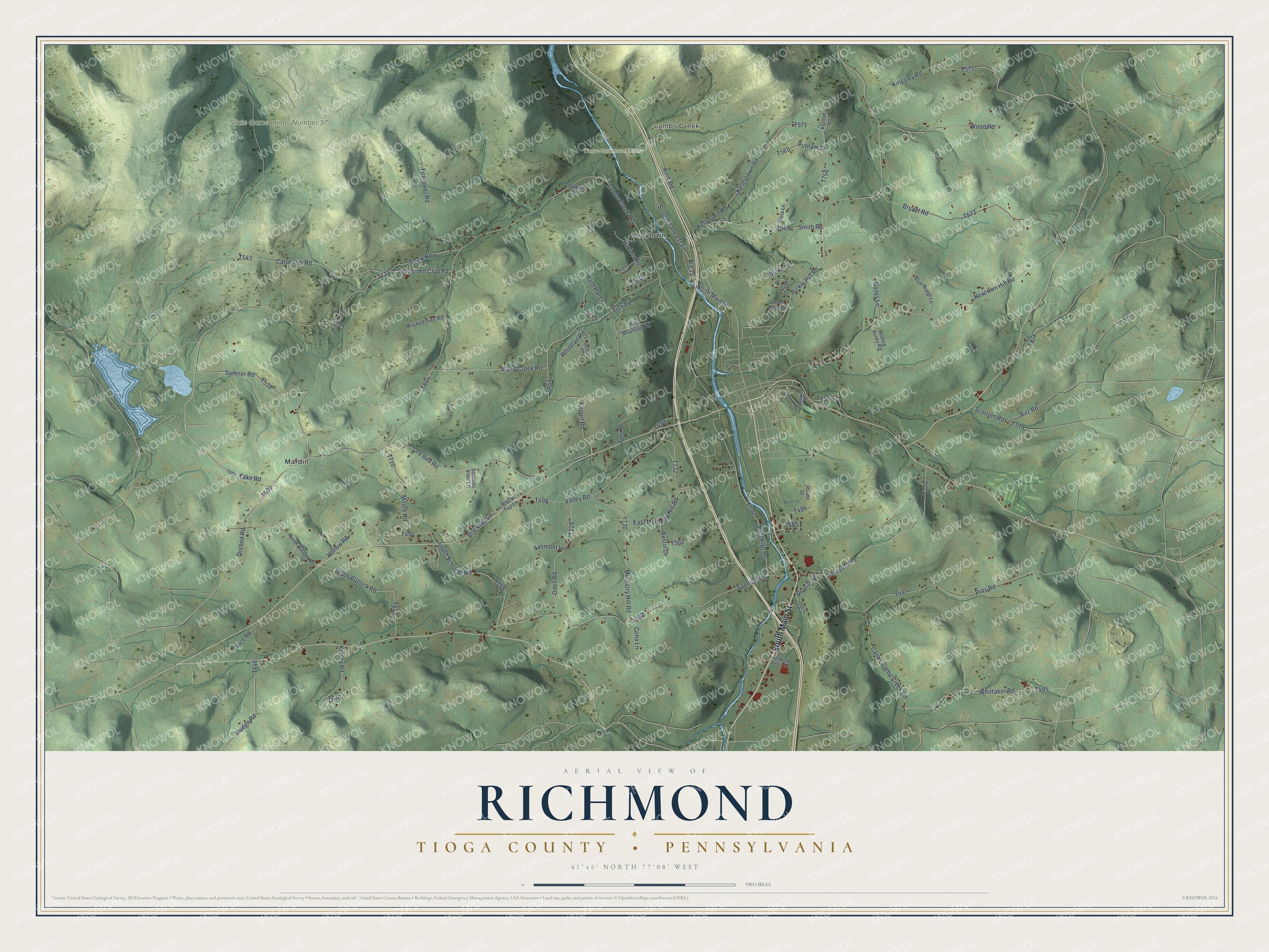 Watermarked full-map preview of Richmond, Pennsylvania