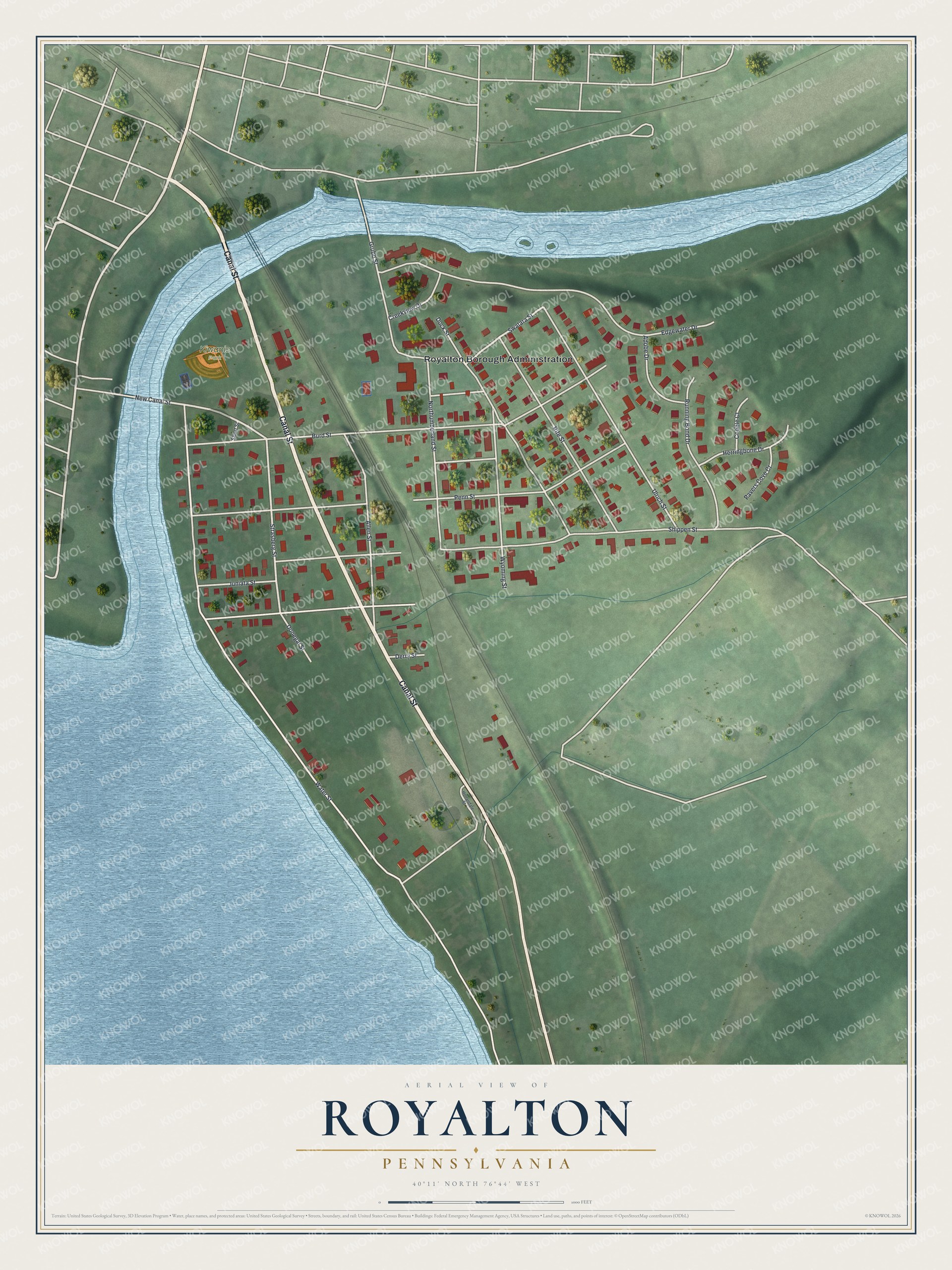 Watermarked full-map preview of Royalton, Pennsylvania