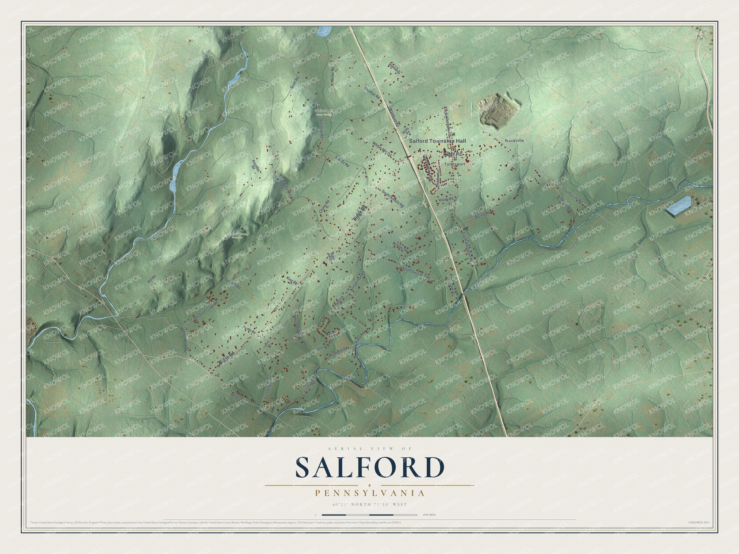 Watermarked full-map preview of Salford, Pennsylvania