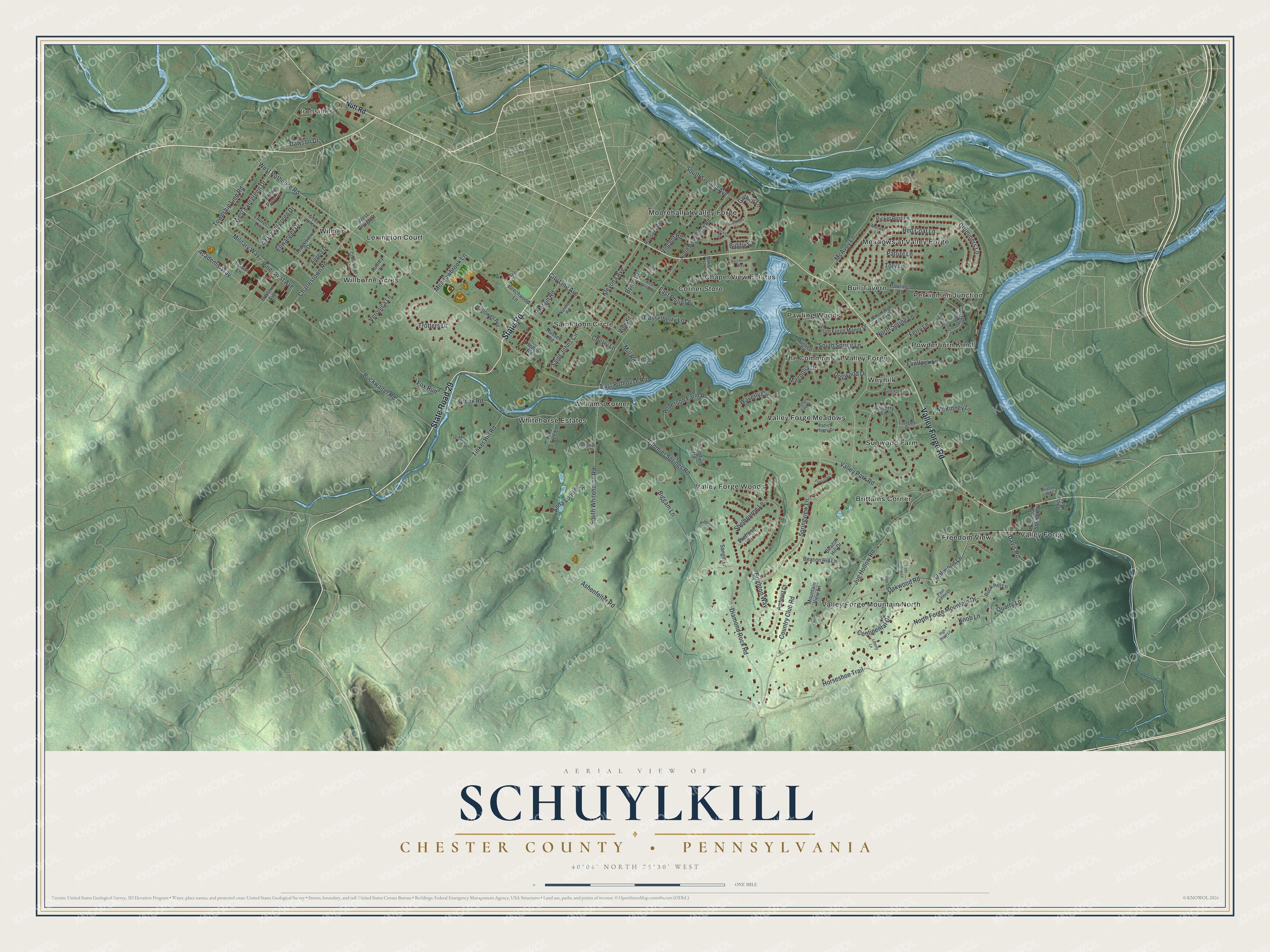 Watermarked full-map preview of Schuylkill, Pennsylvania