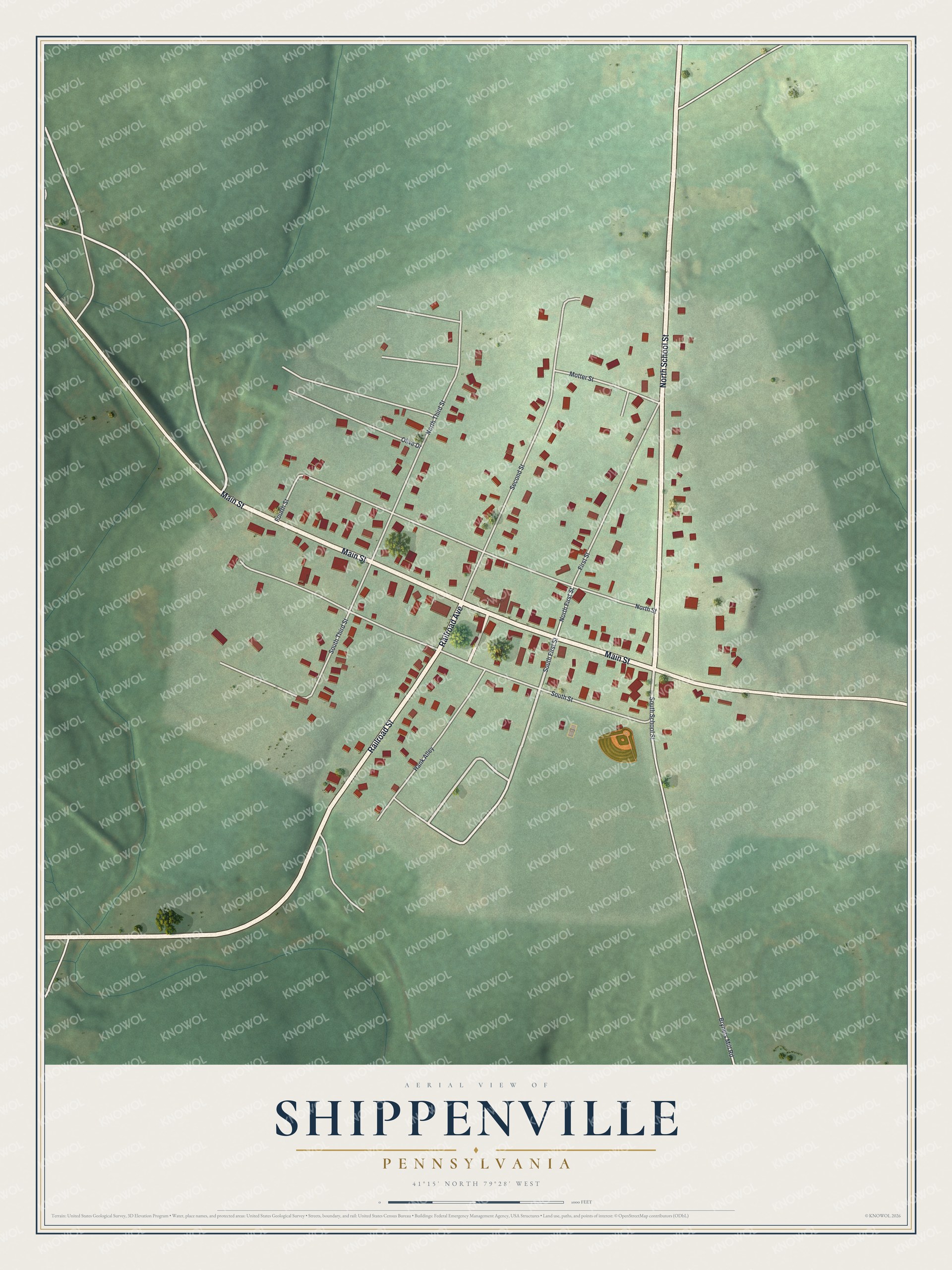 Watermarked full-map preview of Shippenville, Pennsylvania