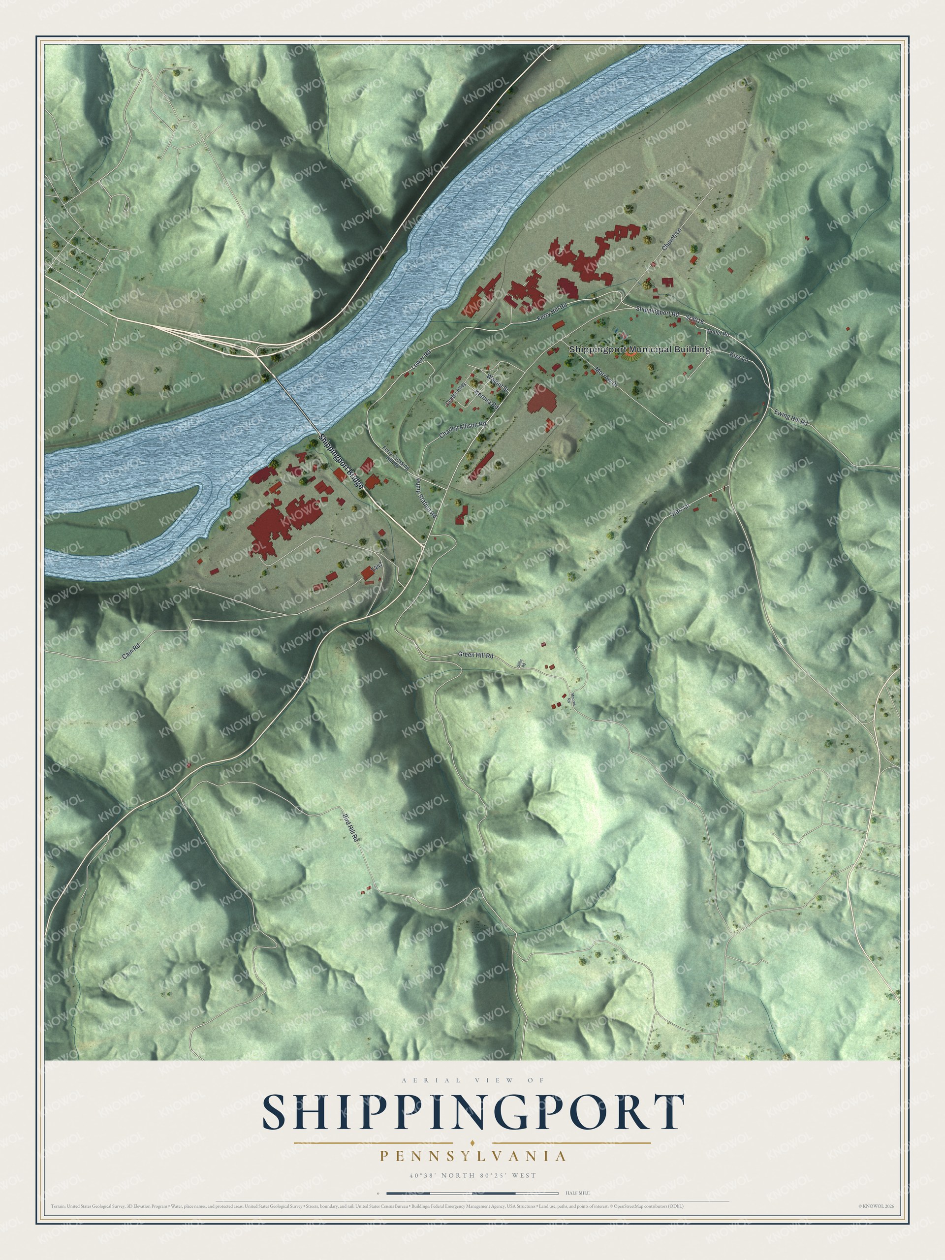 Watermarked full-map preview of Shippingport, Pennsylvania