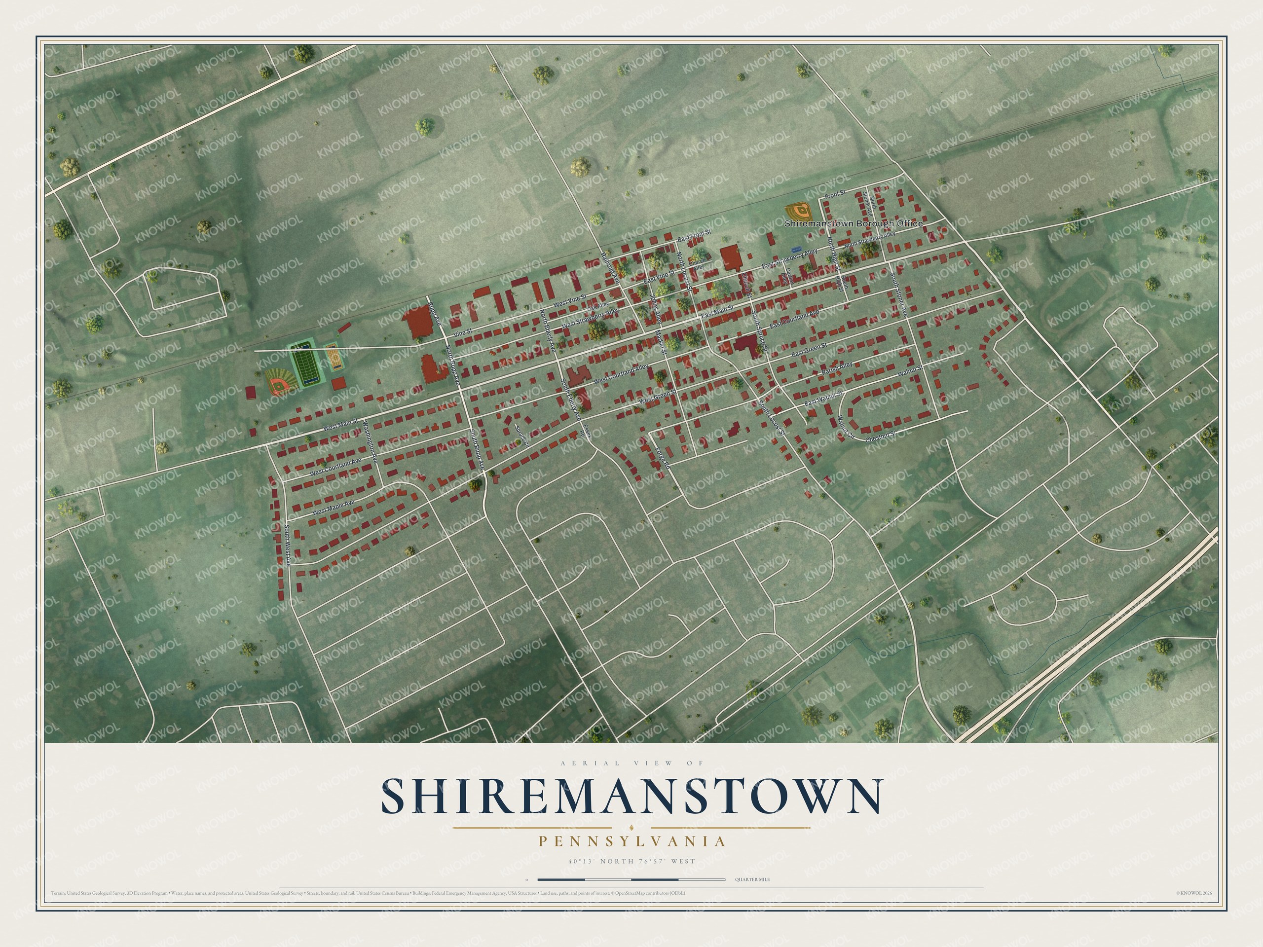 Watermarked full-map preview of Shiremanstown, Pennsylvania