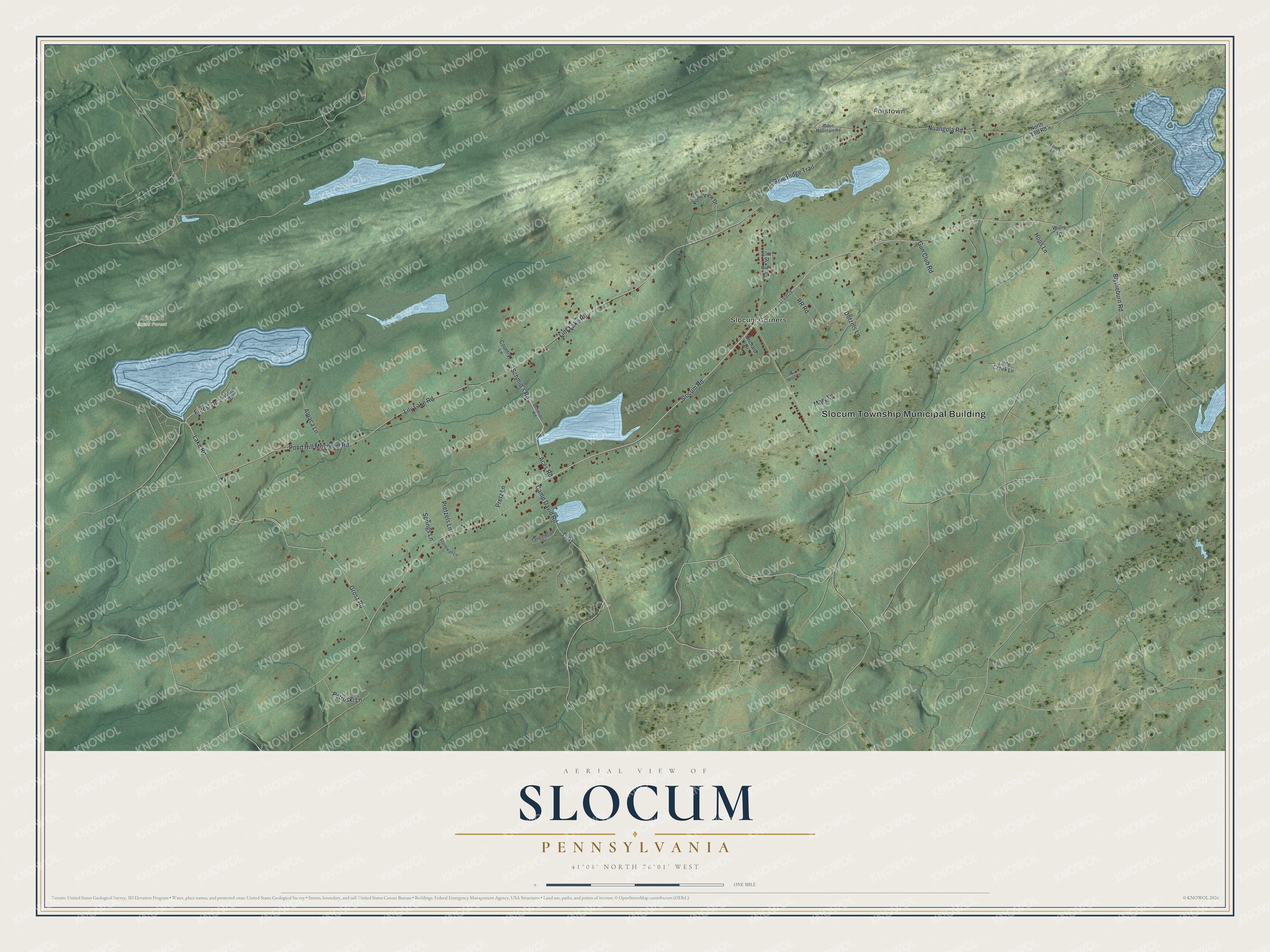 Watermarked full-map preview of Slocum, Pennsylvania