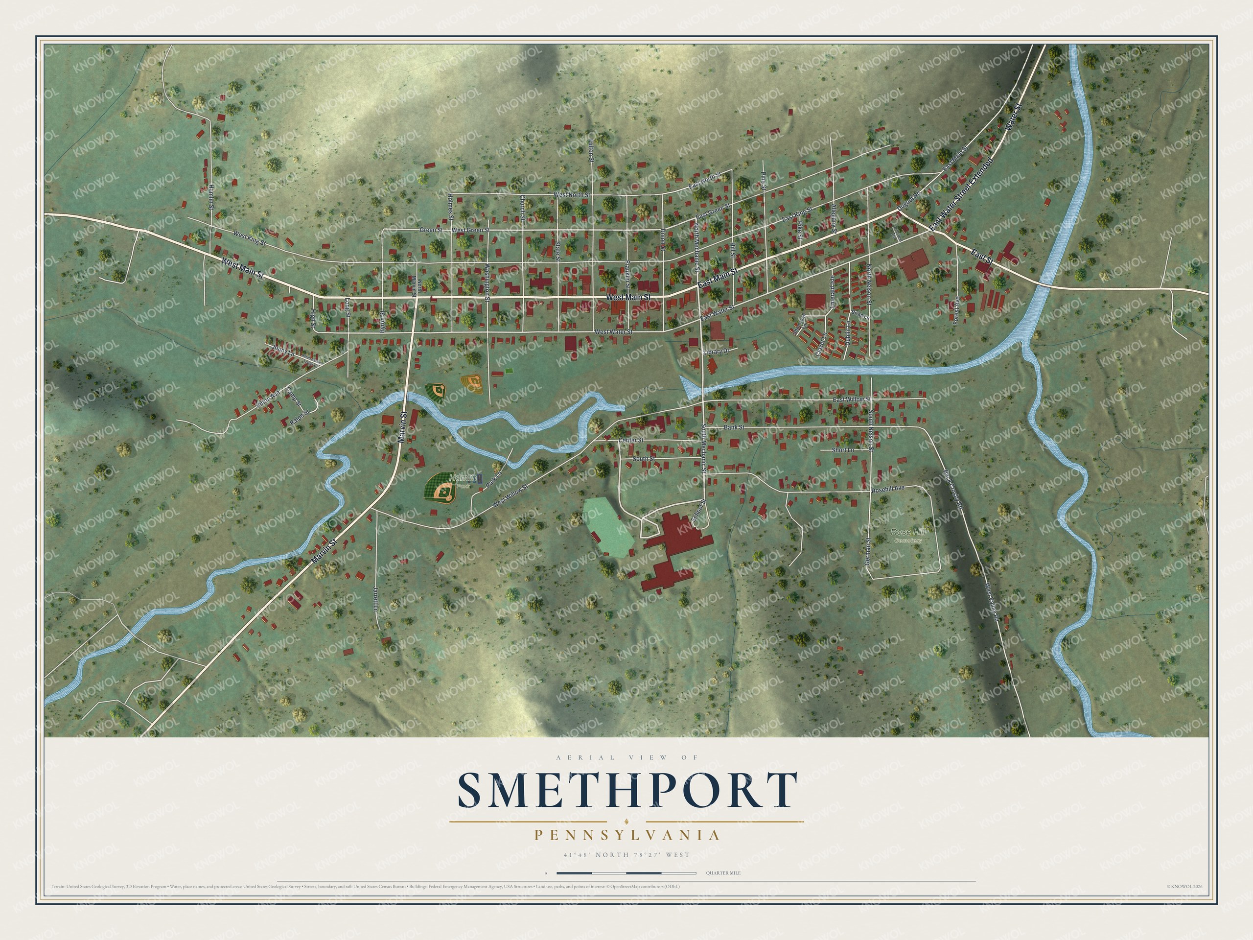 Watermarked full-map preview of Smethport, Pennsylvania