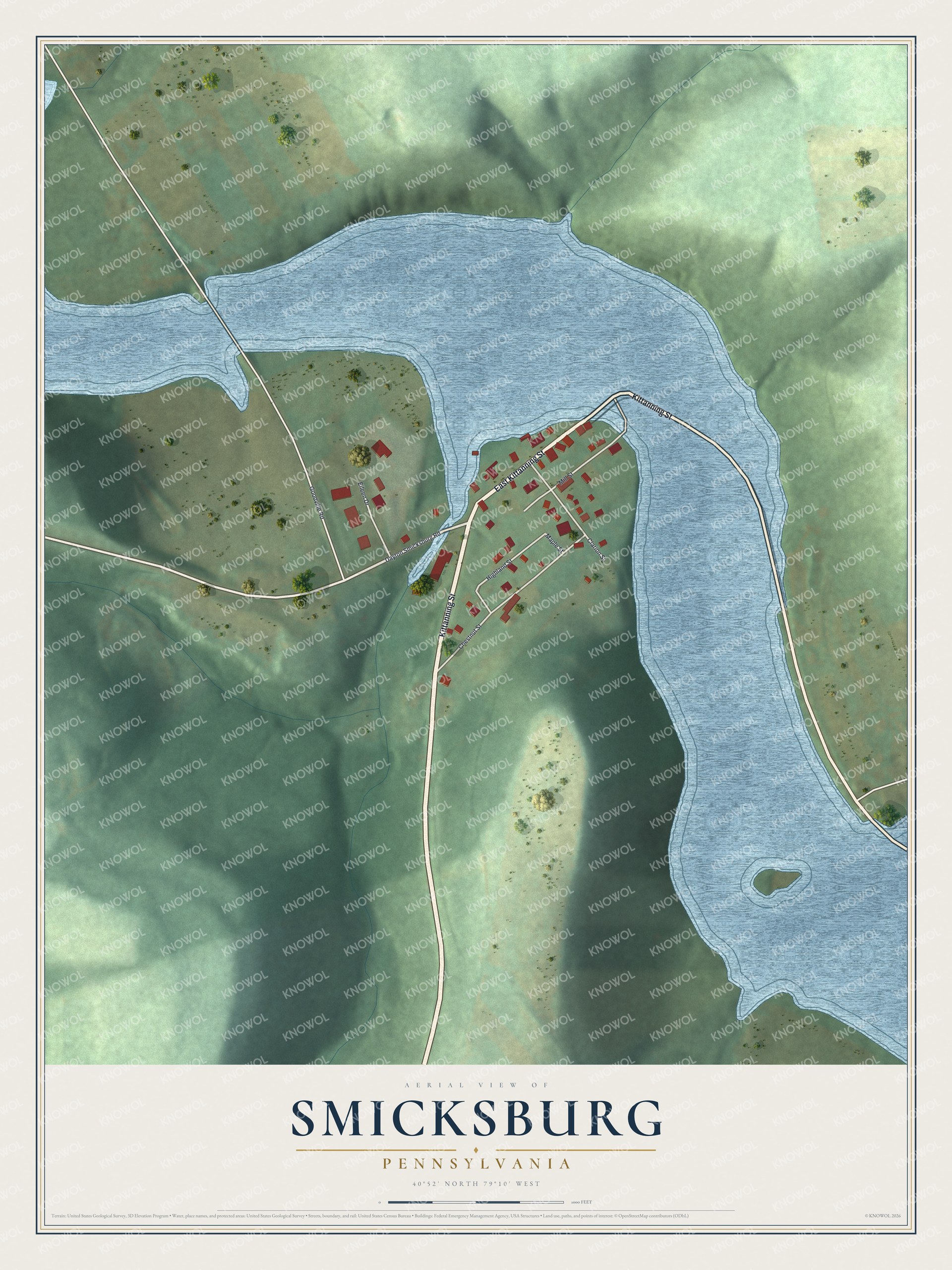 Watermarked full-map preview of Smicksburg, Pennsylvania
