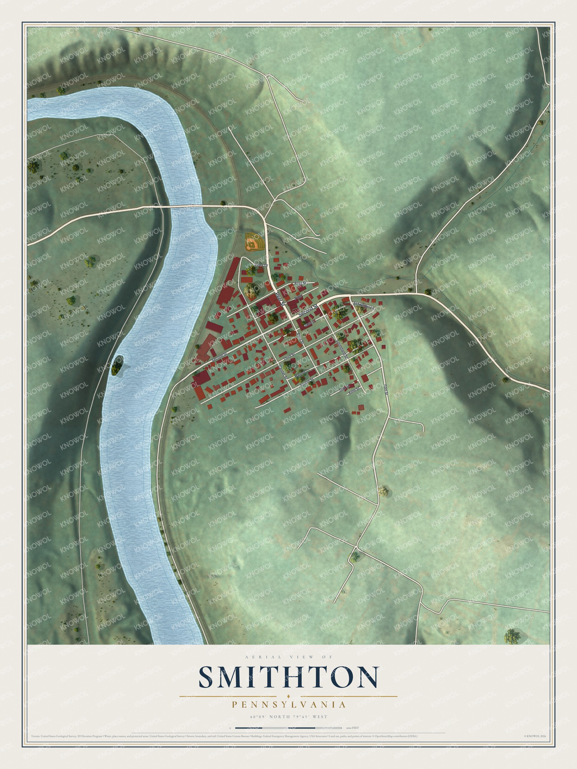 Watermarked full-map preview of Smithton, Pennsylvania