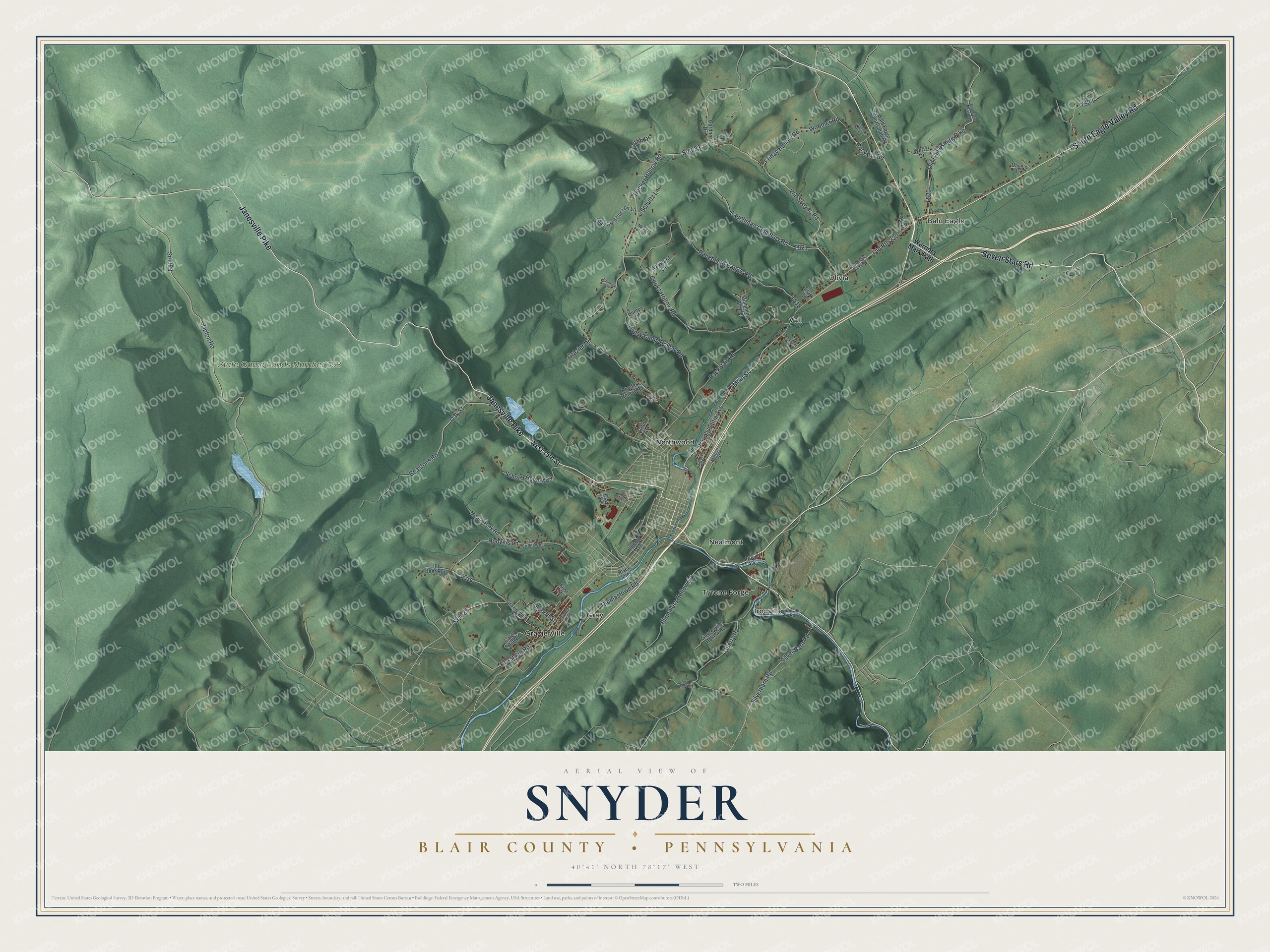 Watermarked full-map preview of Snyder, Pennsylvania