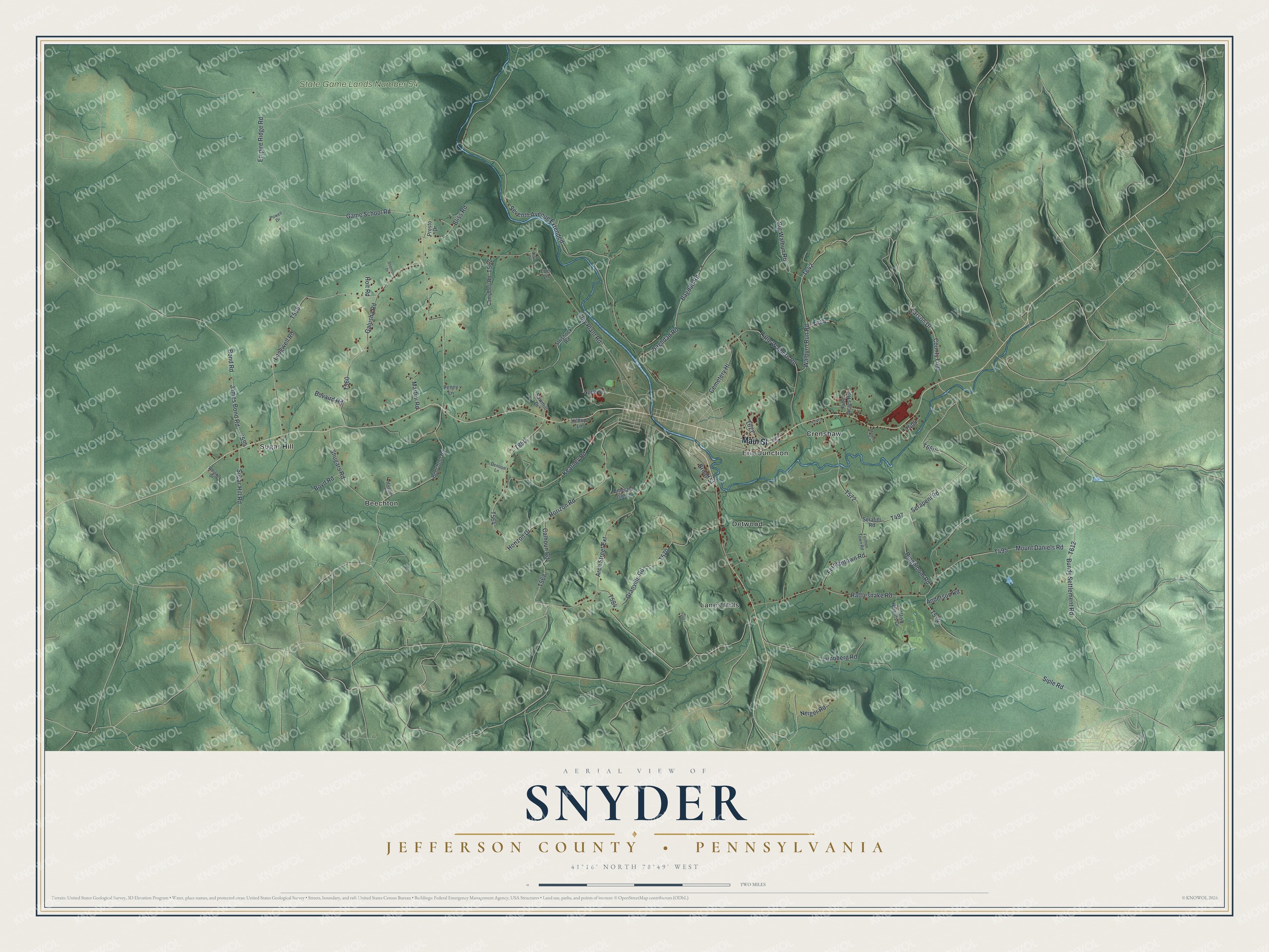 Watermarked full-map preview of Snyder, Pennsylvania