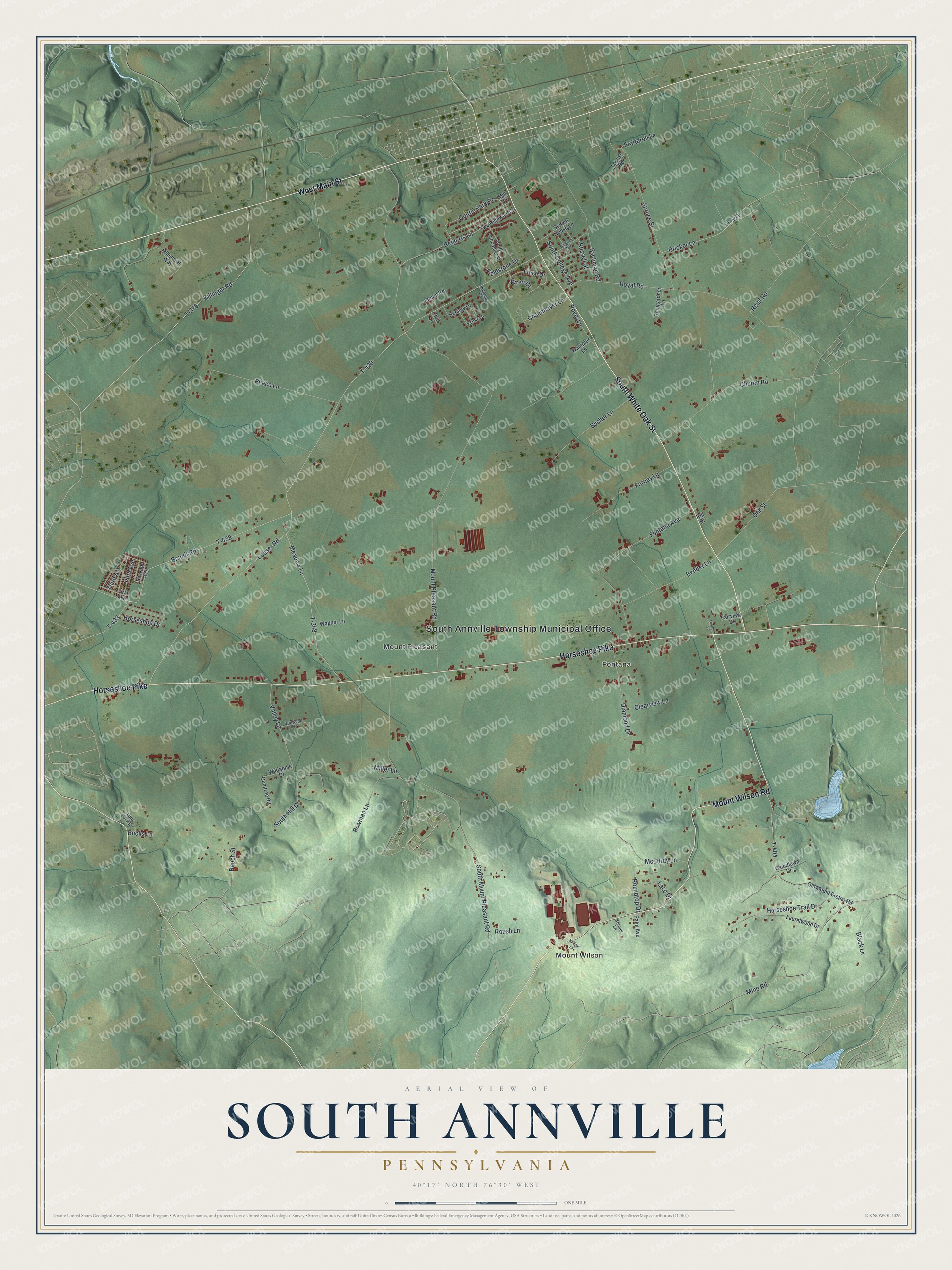 Watermarked full-map preview of South Annville, Pennsylvania