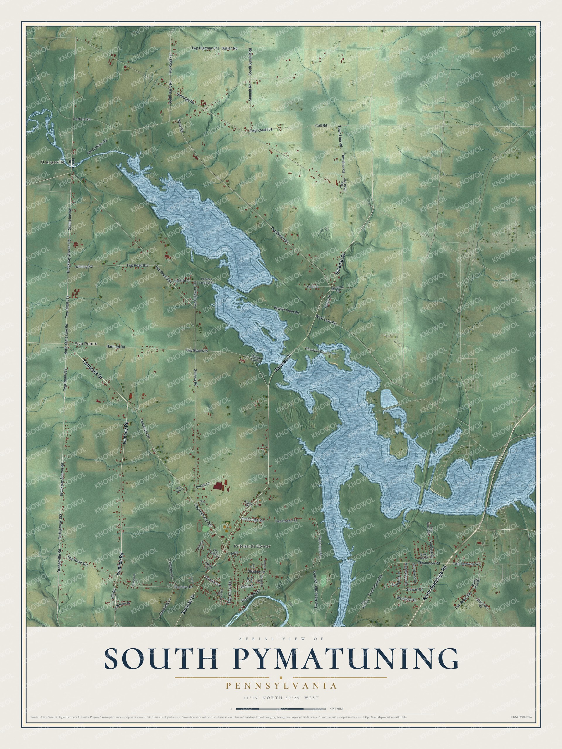 Watermarked full-map preview of South Pymatuning, Pennsylvania