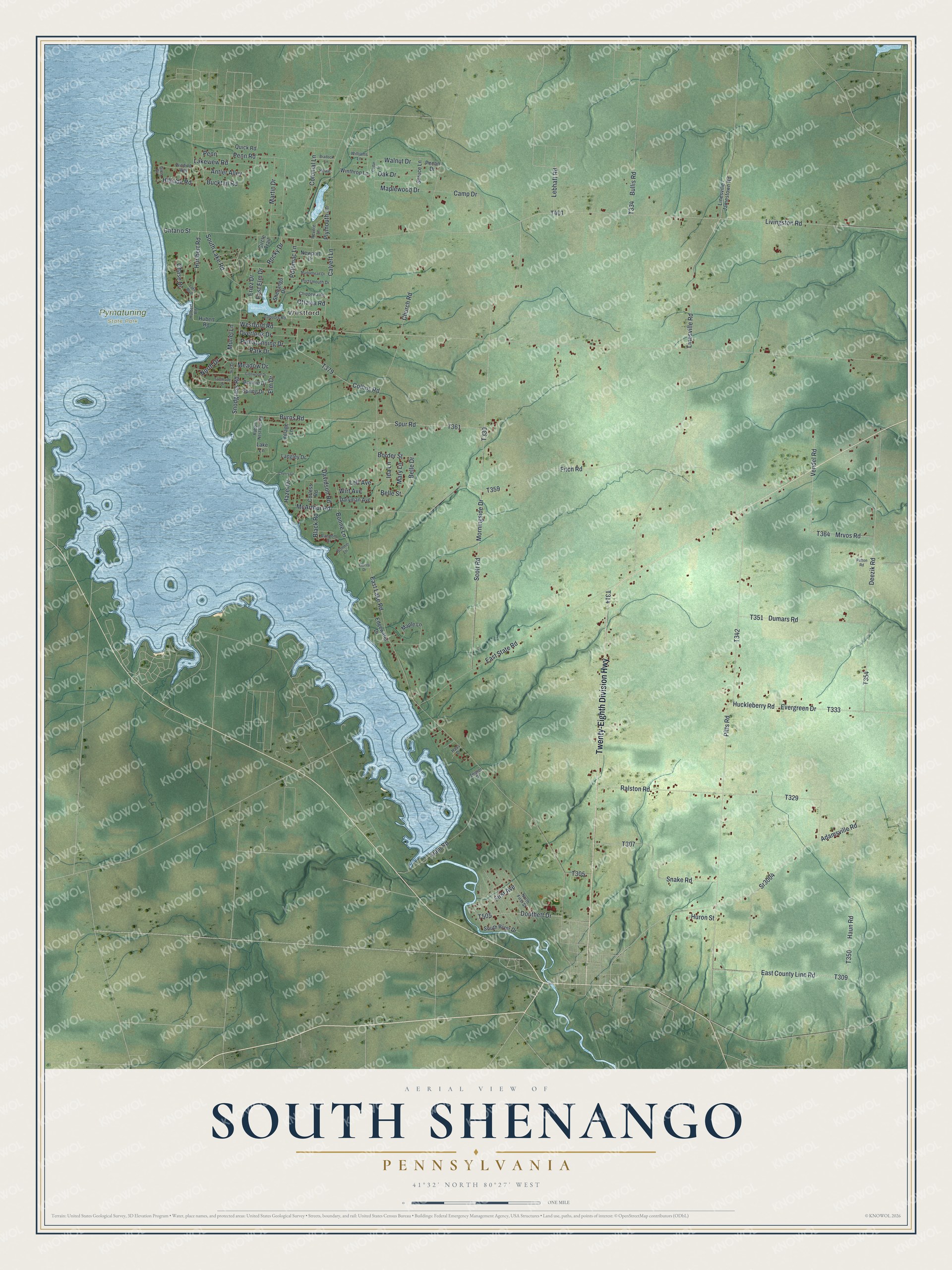 Watermarked full-map preview of South Shenango, Pennsylvania