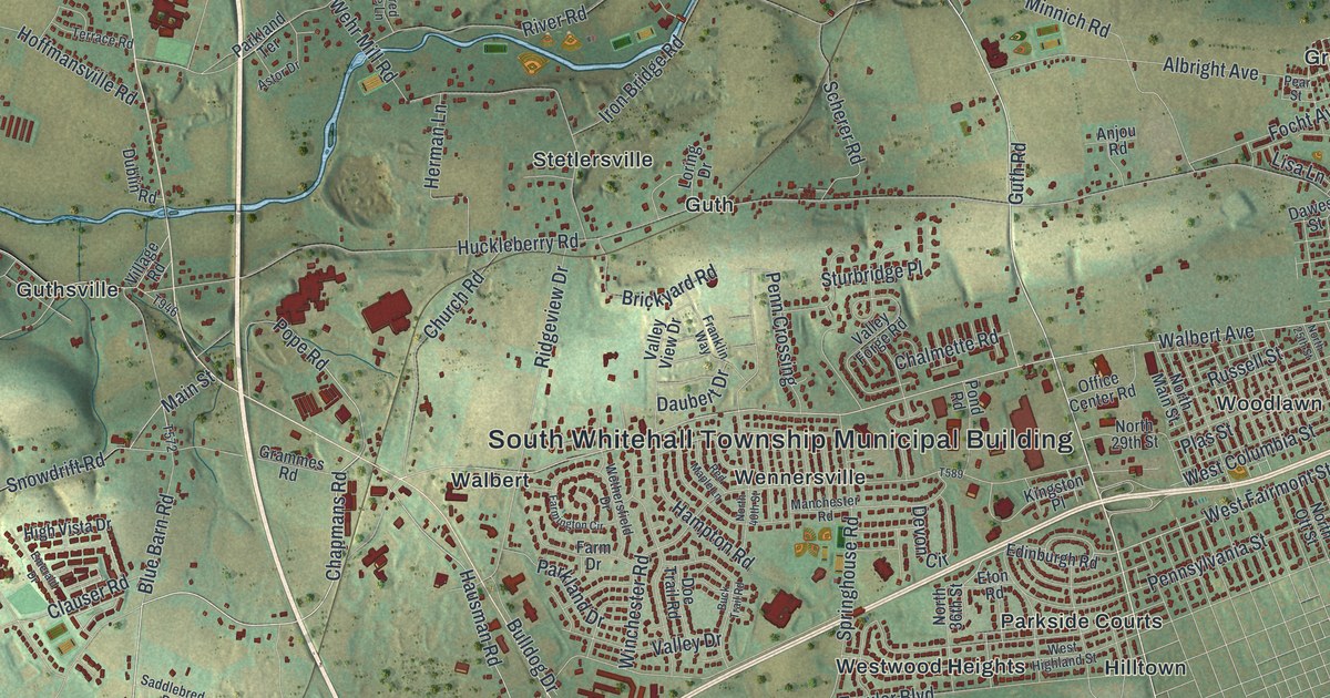 Map of South Whitehall, Pennsylvania in 2026
