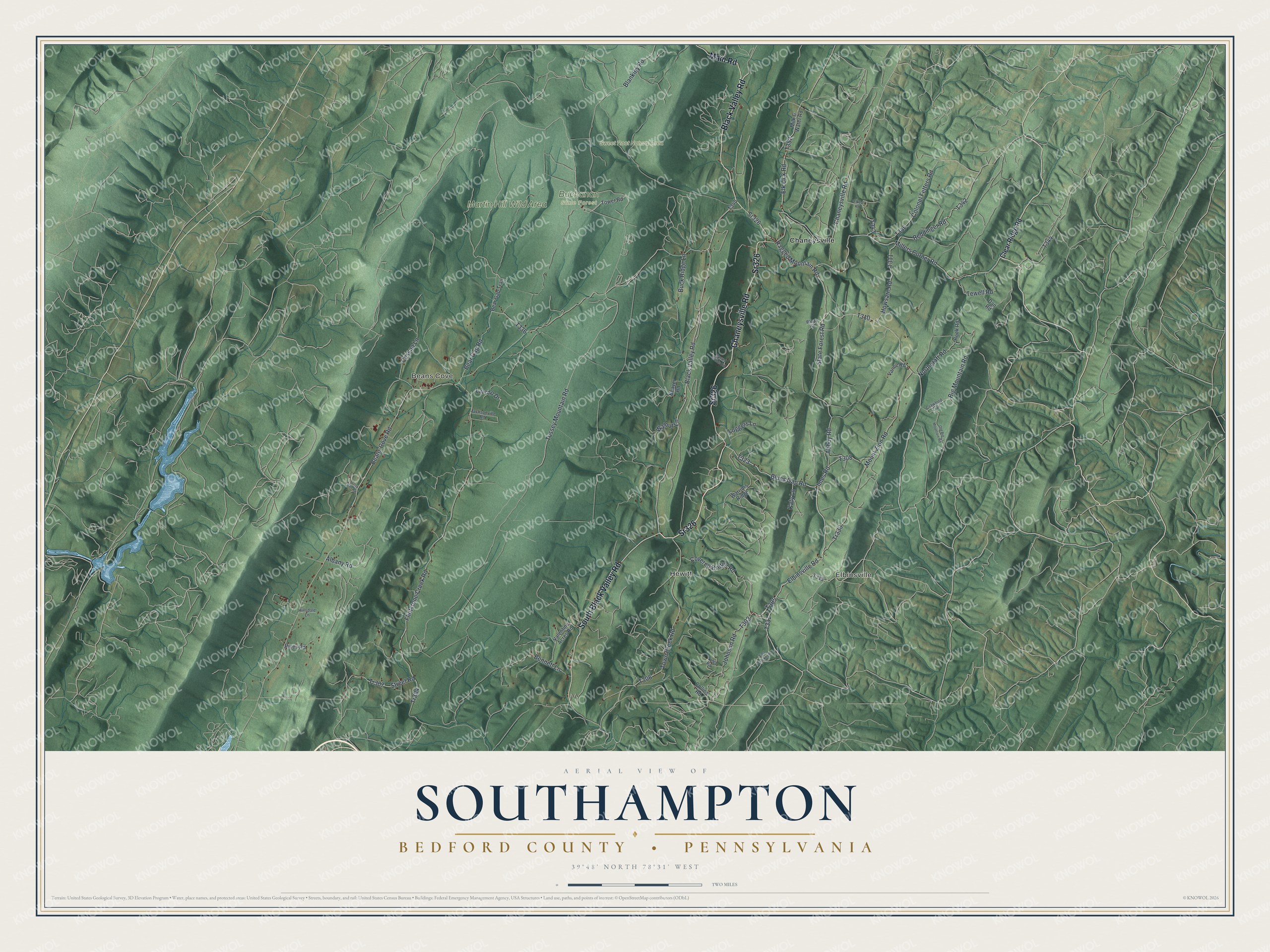 Watermarked full-map preview of Southampton, Pennsylvania