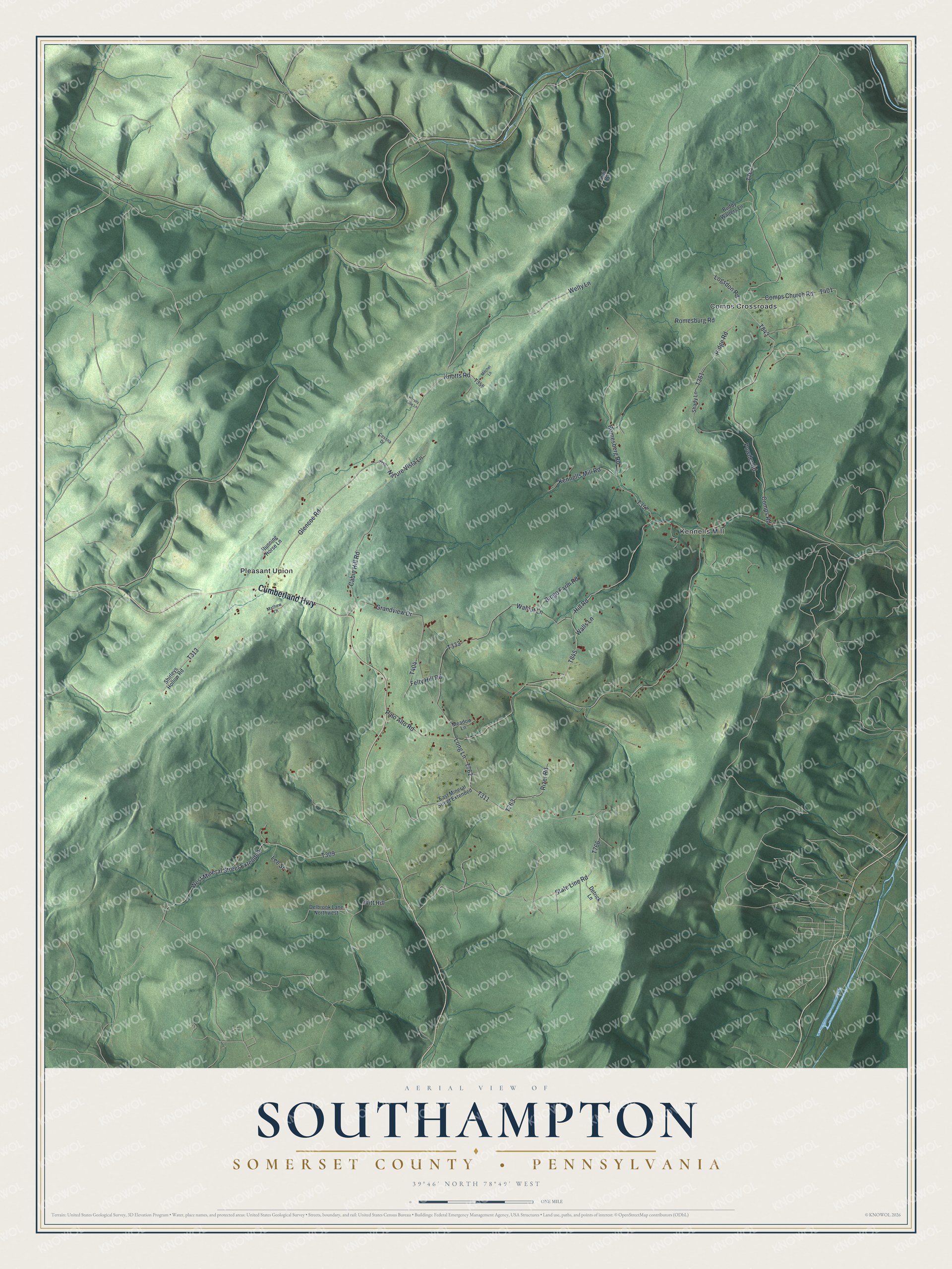 Watermarked full-map preview of Southampton, Pennsylvania