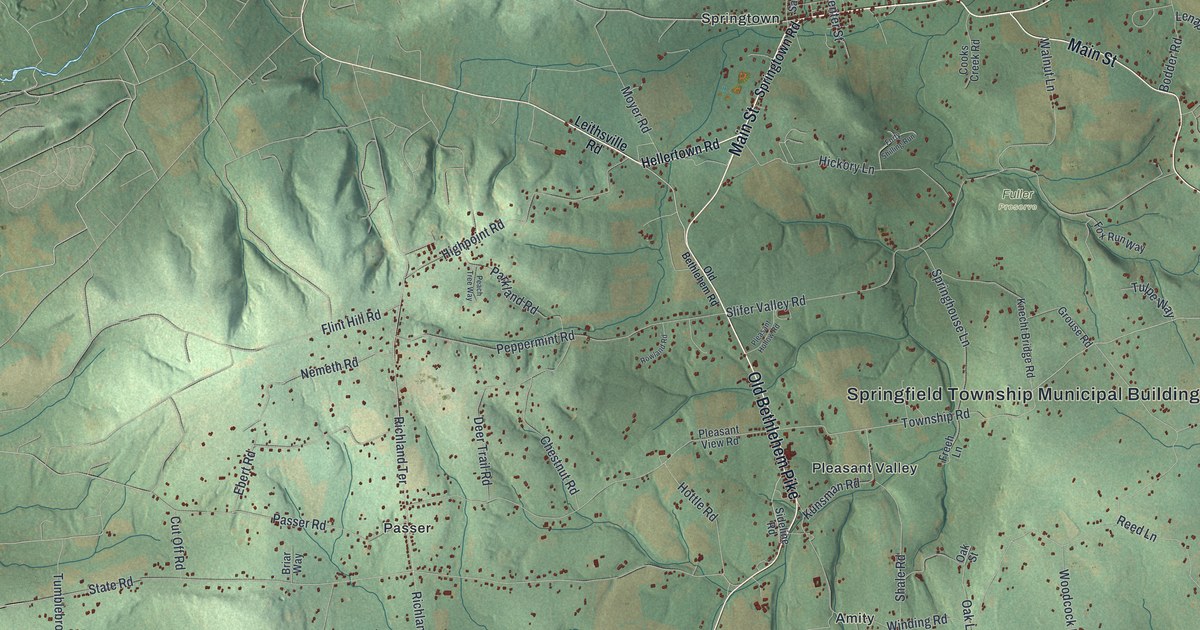 Map of Springfield, Bucks County, Pennsylvania in 2026