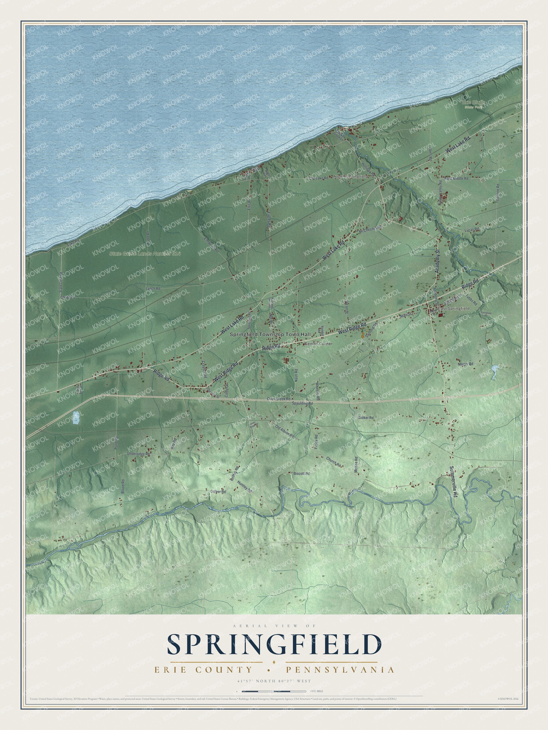 Watermarked full-map preview of Springfield, Pennsylvania