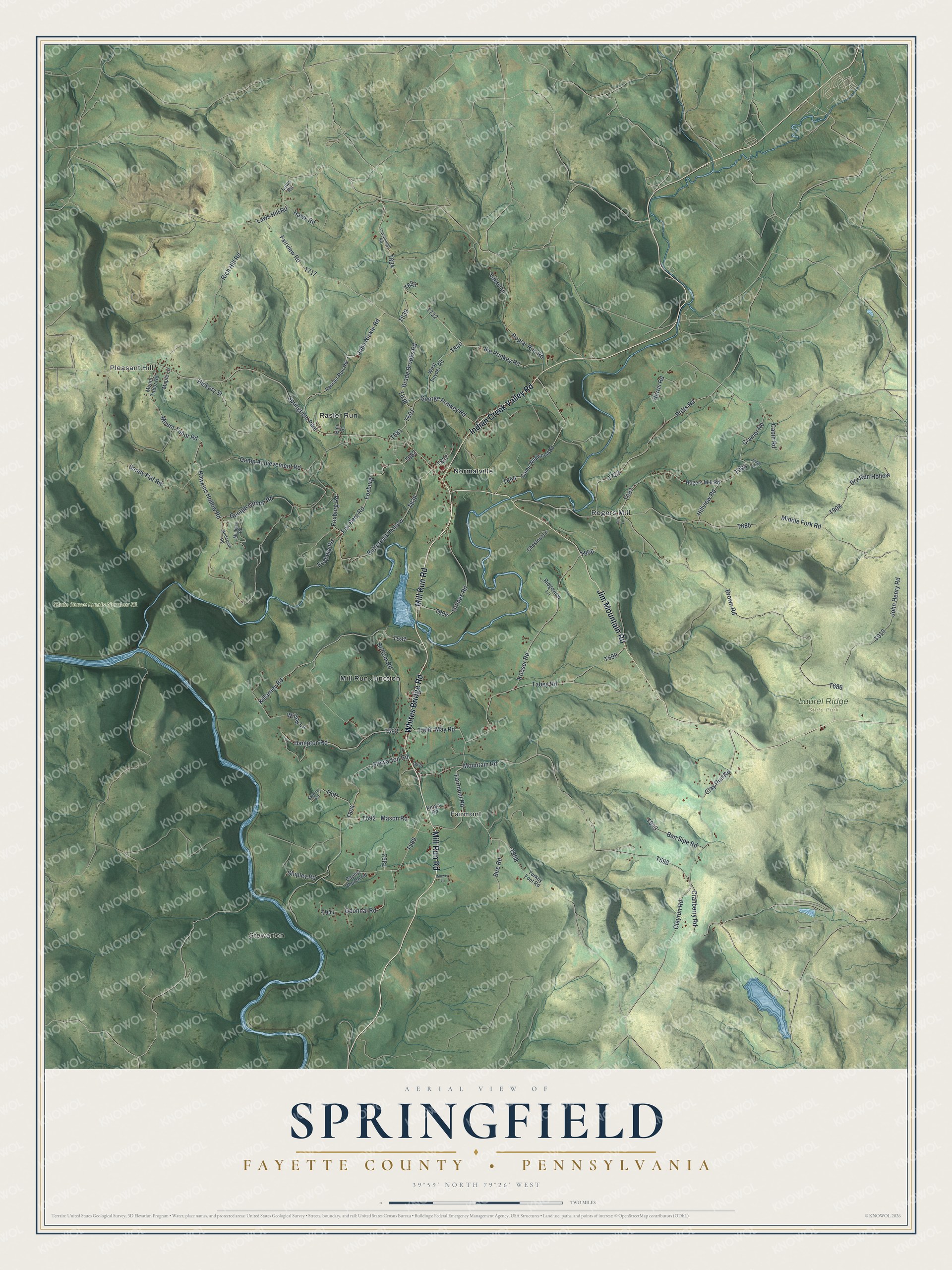 Watermarked full-map preview of Springfield, Pennsylvania