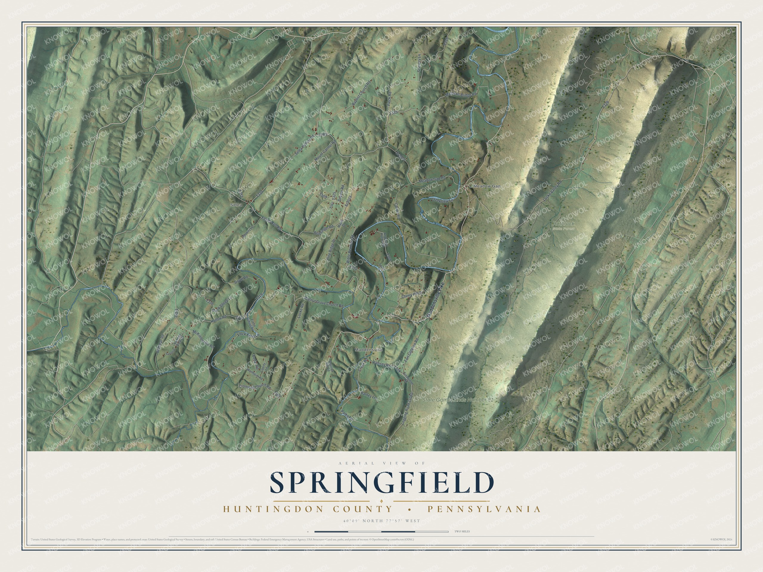 Watermarked full-map preview of Springfield, Pennsylvania