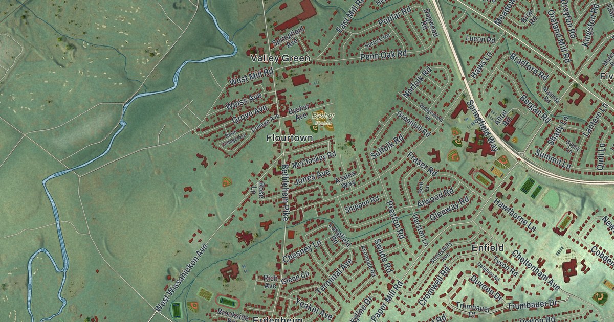 Map of Springfield, Montgomery County, Pennsylvania in 2026