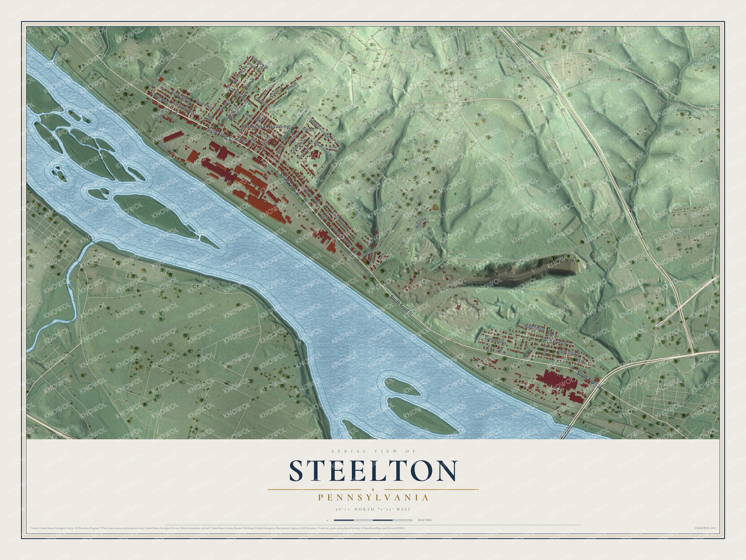 Watermarked full-map preview of Steelton, Pennsylvania
