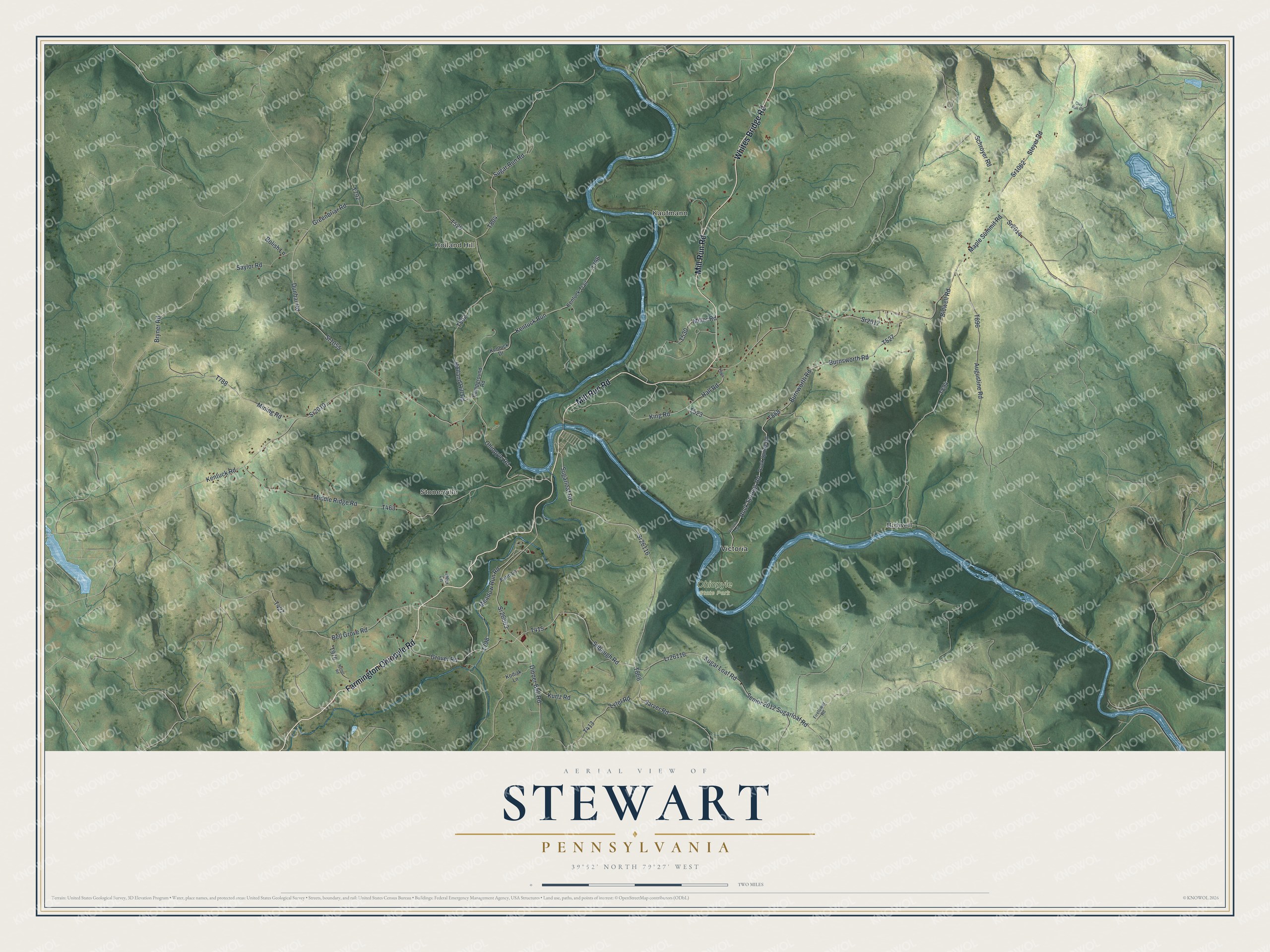 Watermarked full-map preview of Stewart, Pennsylvania